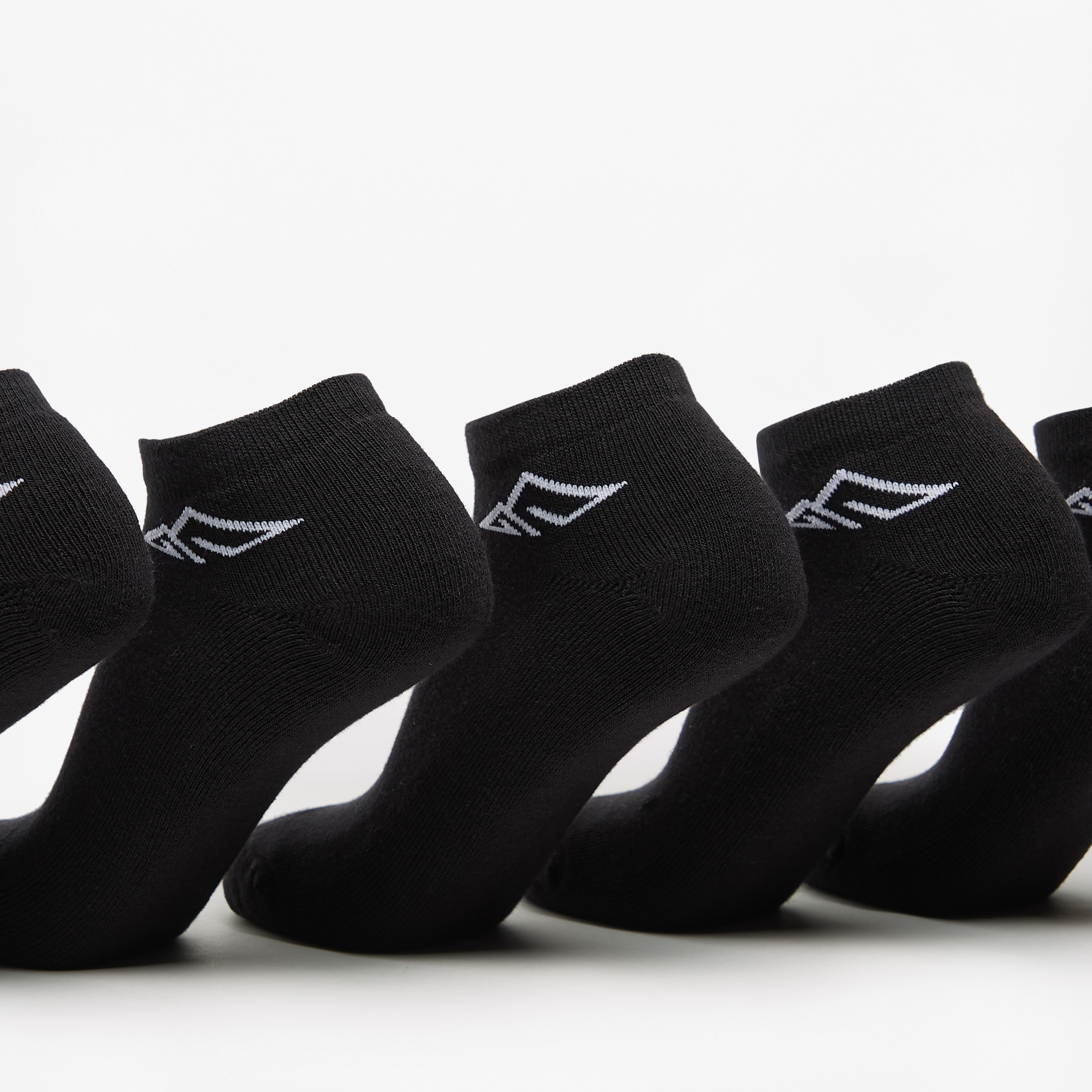 OAKLAN Logo Print Ankle Length Cushioned Sports Socks - Set of 5-women-socksandstockings-image-4