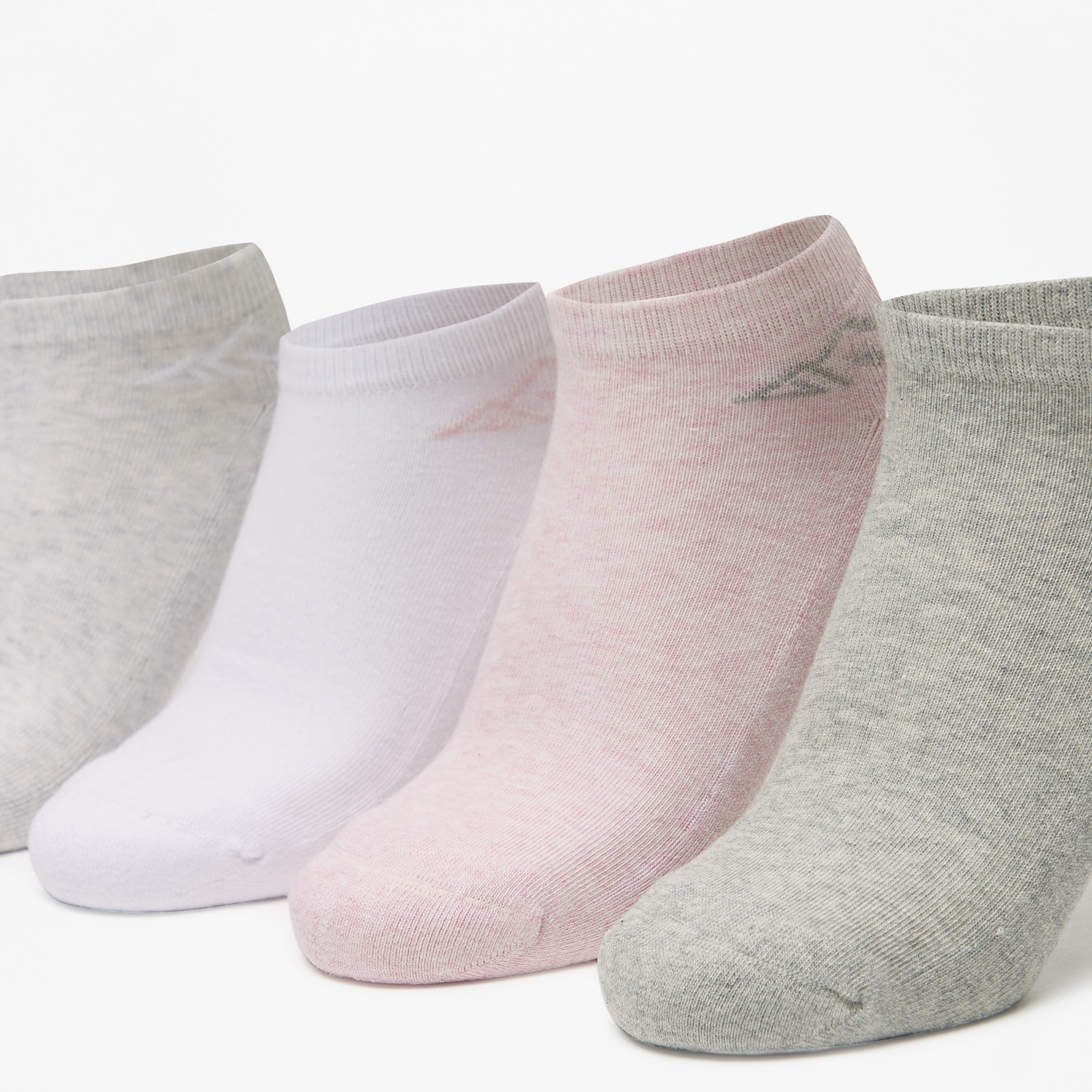 جوارب رياضية مبطنة طول الكاحل بطبعات الشعار من أوكلان - طقم من 5 أزواج-women-socksandstockings-image-2