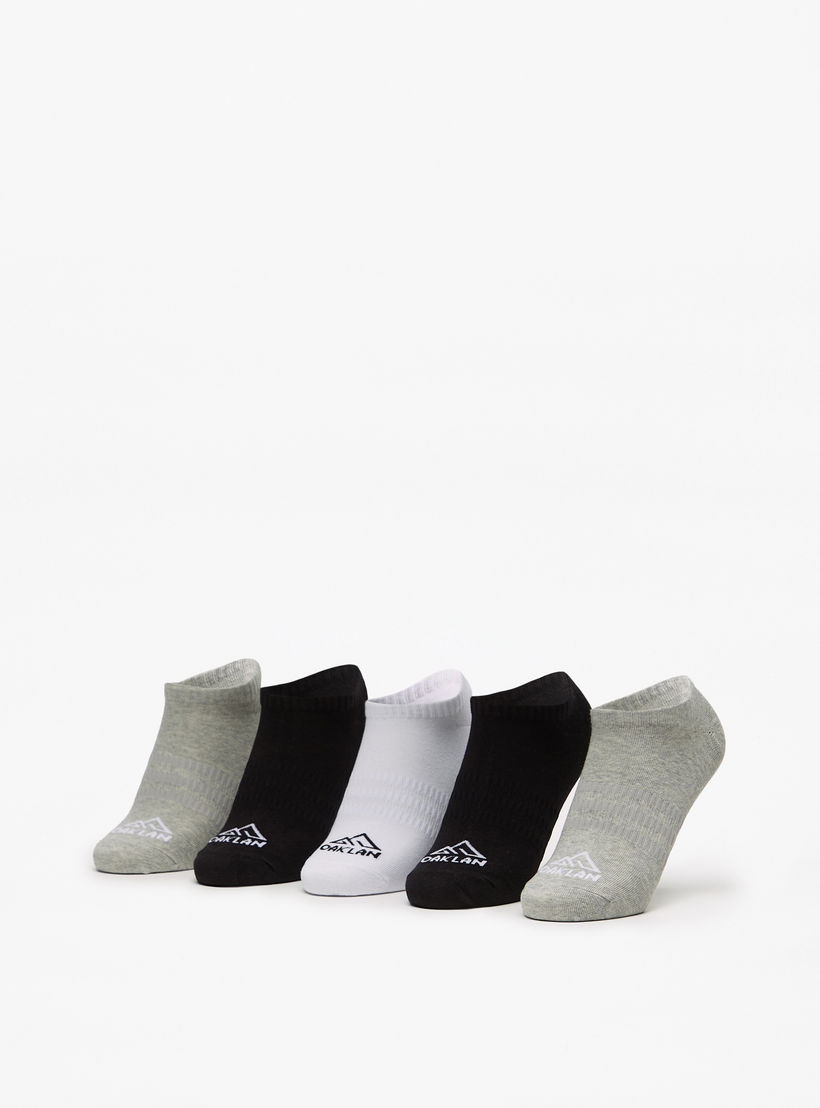 جوارب رياضية طول الكاحل بطبعات من أوكلان - طقم من 5 أزواج-women-socksandstockings-image-1