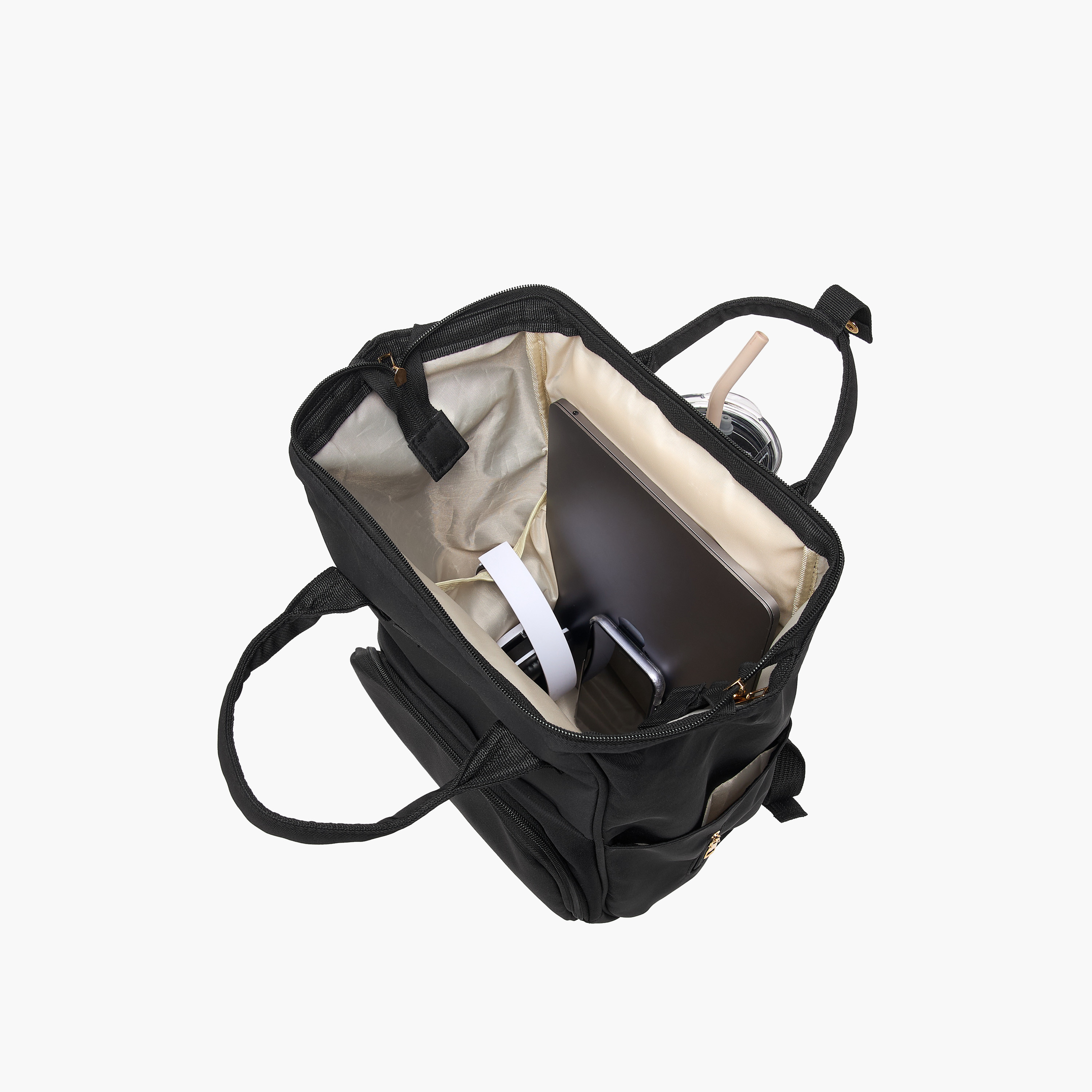 Flora Bella Textured Backpack with Adjustable Straps and Zip Closure - 18x24x39 cm-women-bagsandwallets-backpacks-image-6