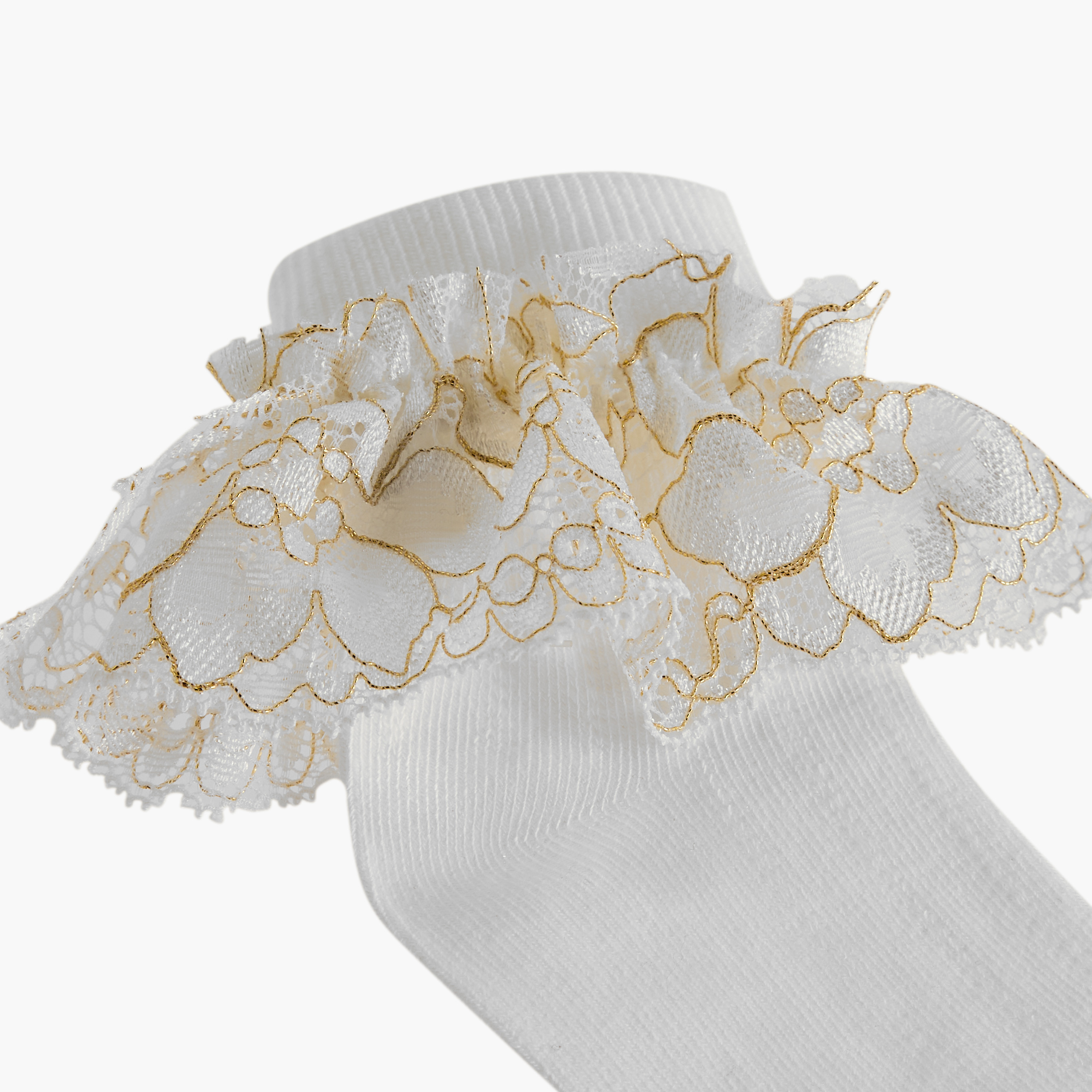 Little Missy Non-Terry Ankle Length Socks - Set of 3-girls-accessories-socks-image-3