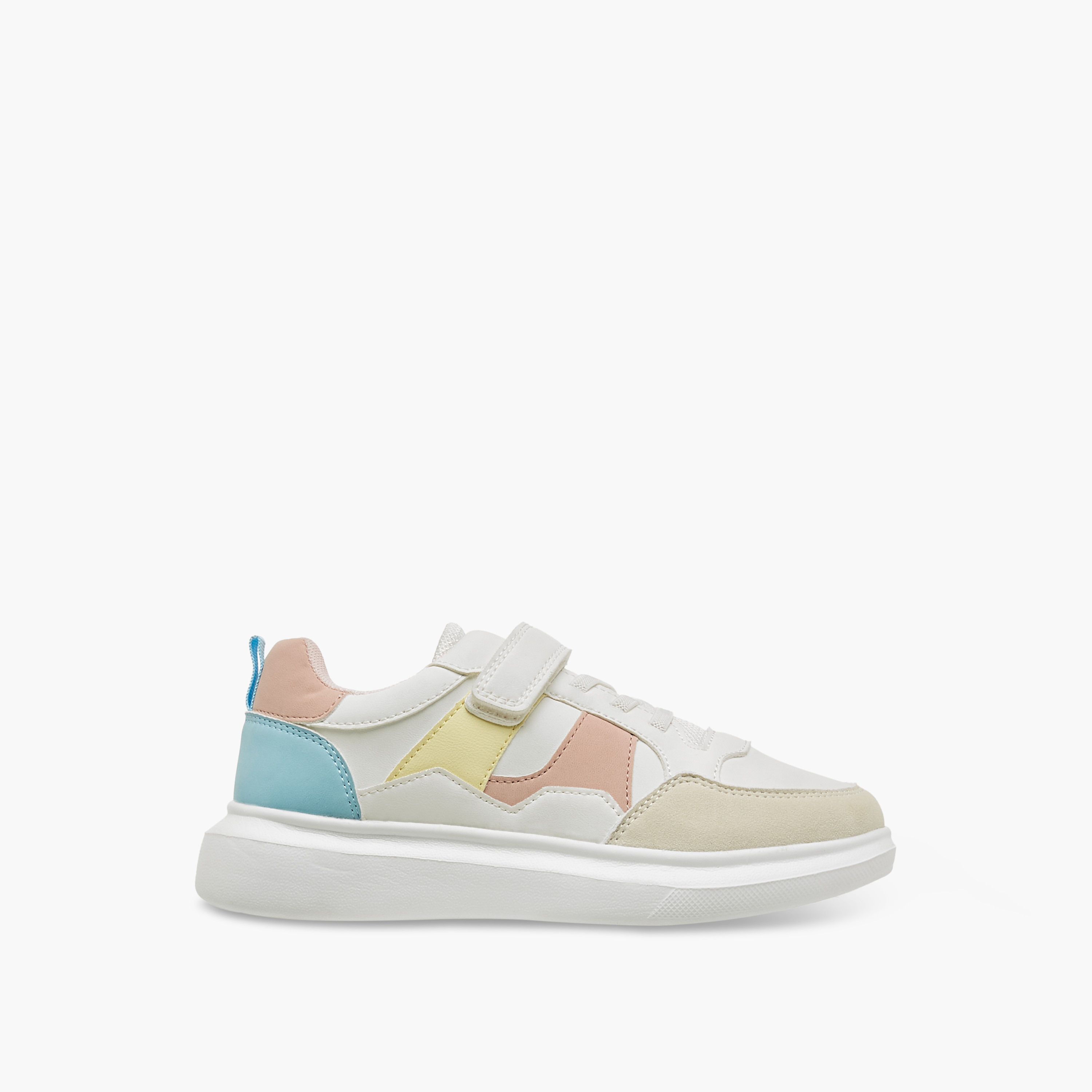 Little Missy Colourblock Sneakers with Hook and Loop Closure-girls-shoes-sneakers-image-3