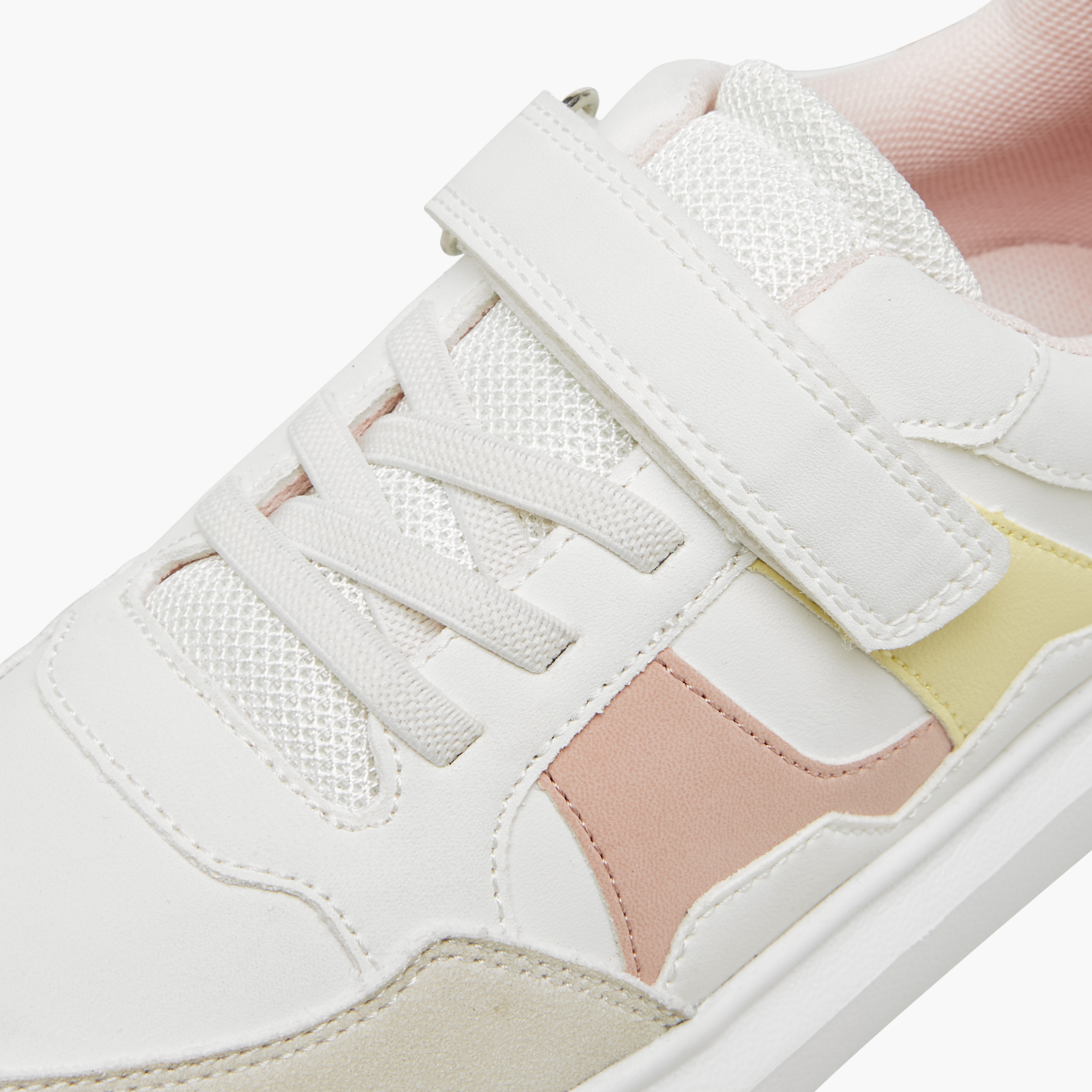 Little Missy Colourblock Sneakers with Hook and Loop Closure-girls-shoes-sneakers-image-4