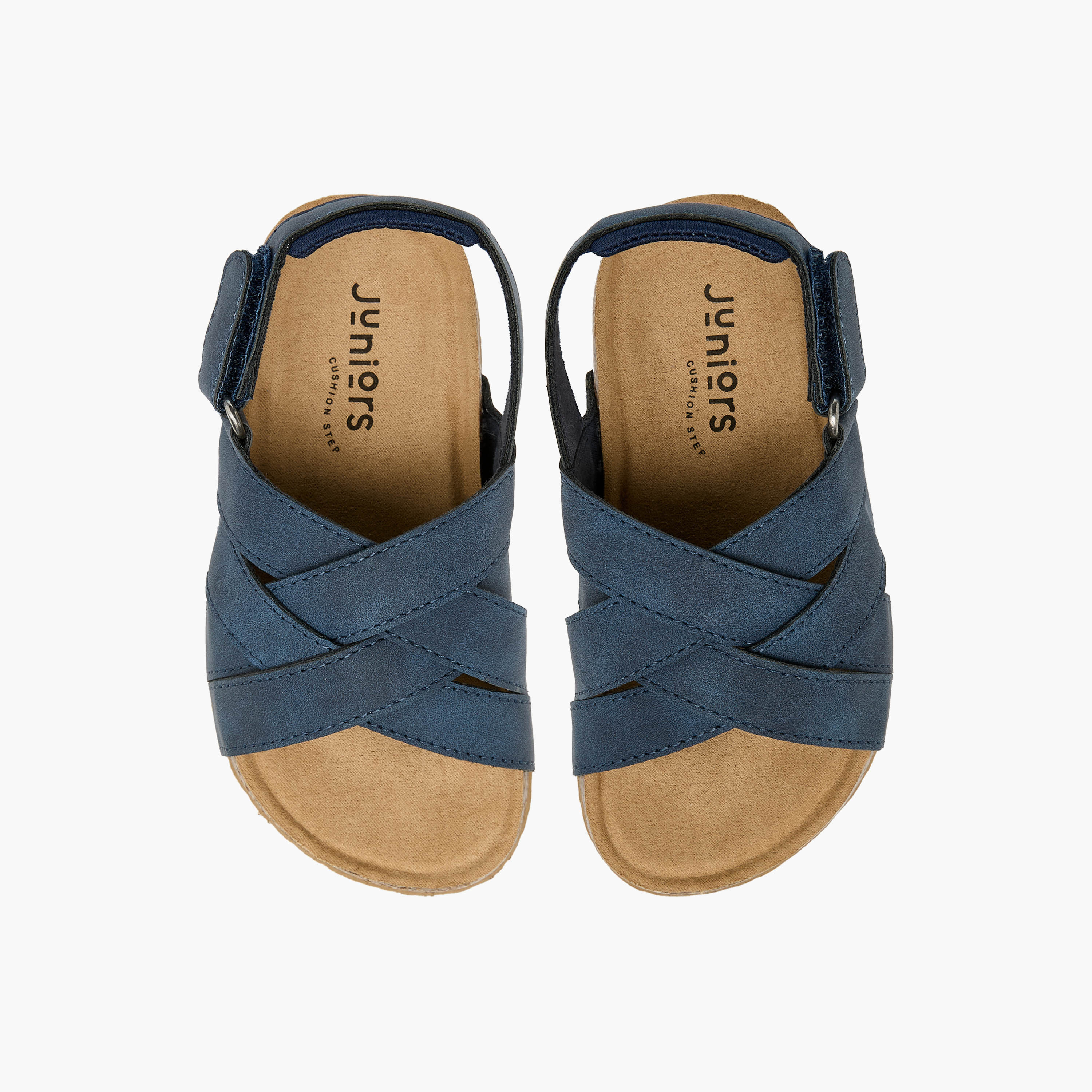صندل بحزام متقاطع وشريط إغلاق لاصق للأولاد من جونيورز-boys-shoes-sandals-image-1