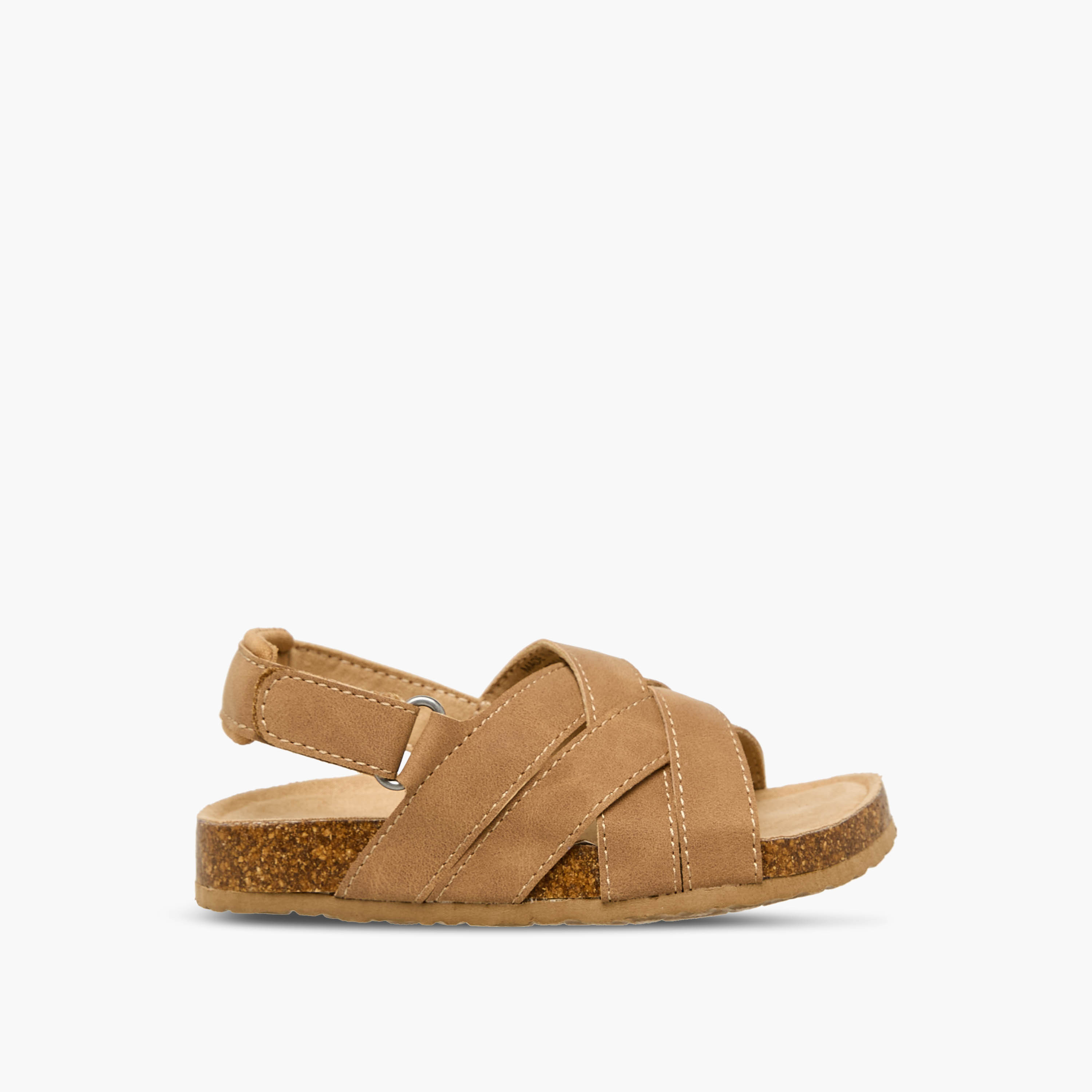 Juniors Boys Cross Strap Hook & Loop Sandals-boys-shoes-sandals-image-2