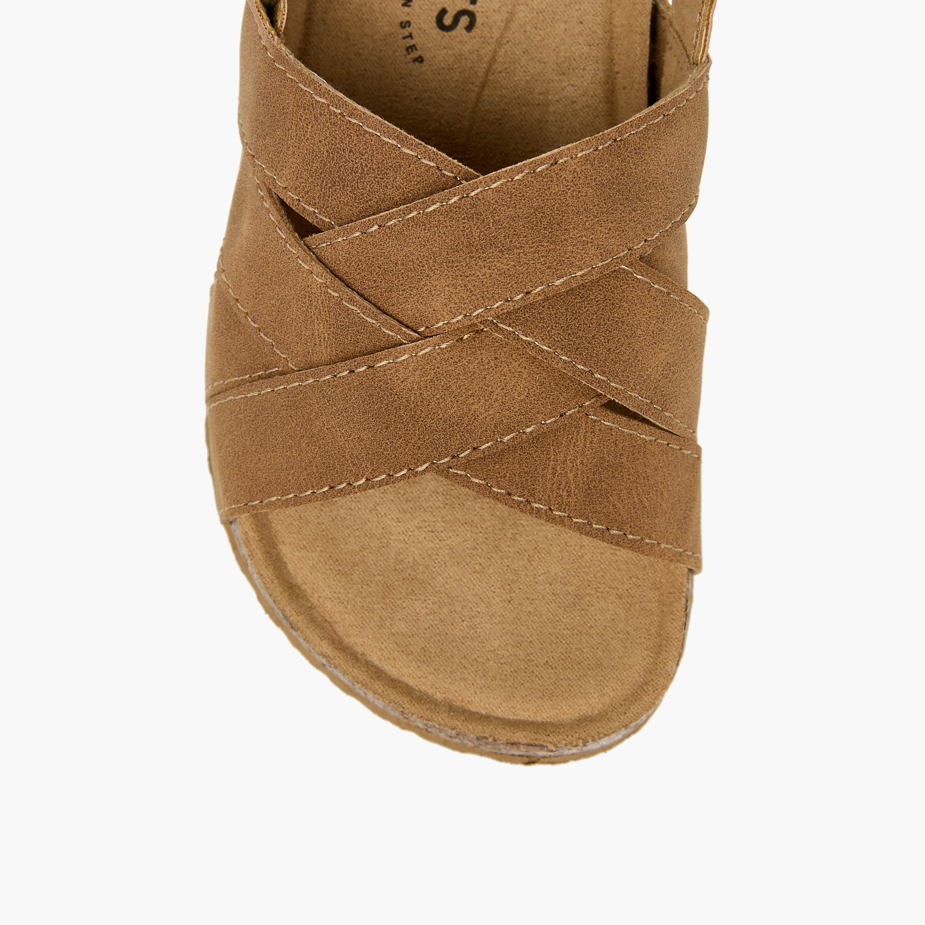 Juniors Boys Cross Strap Hook & Loop Sandals-boys-shoes-sandals-image-3