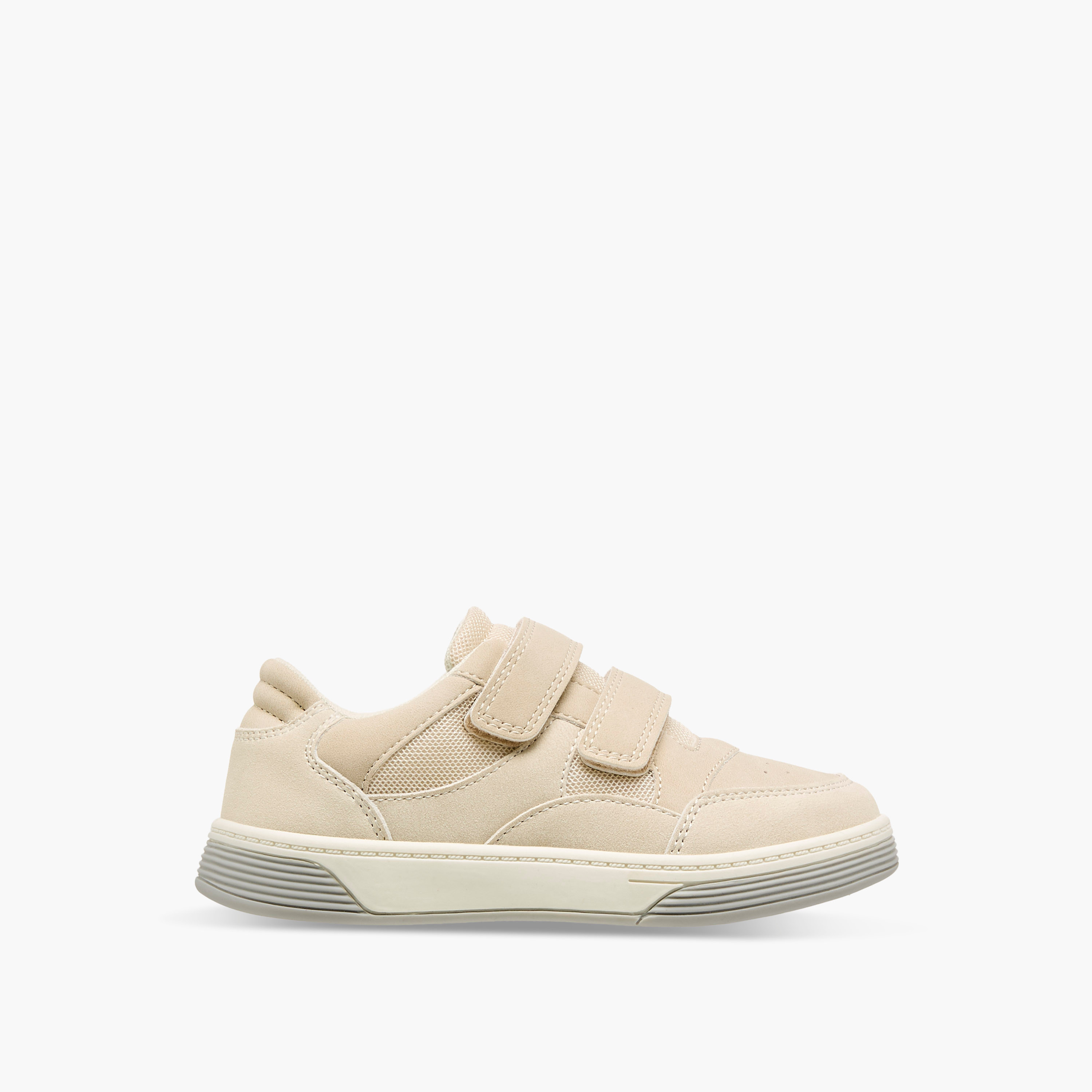 Juniors Panelled Sneakers with Hook and Loop Closure-boys-shoes-sneakers-image-3
