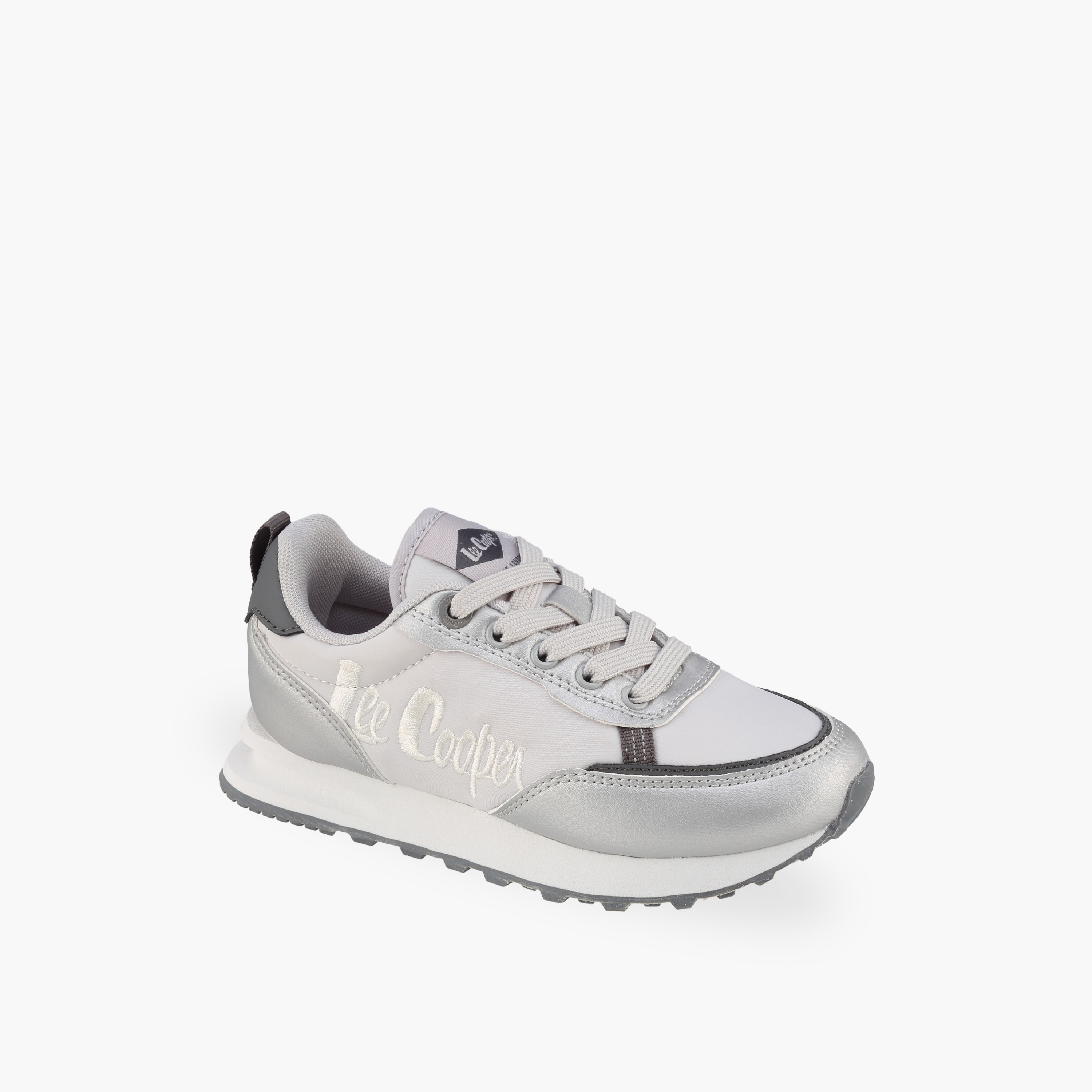 Lee Cooper Girls Panelled Lace-Up Ankle Sneakers-girls-shoes-sneakers-image-2