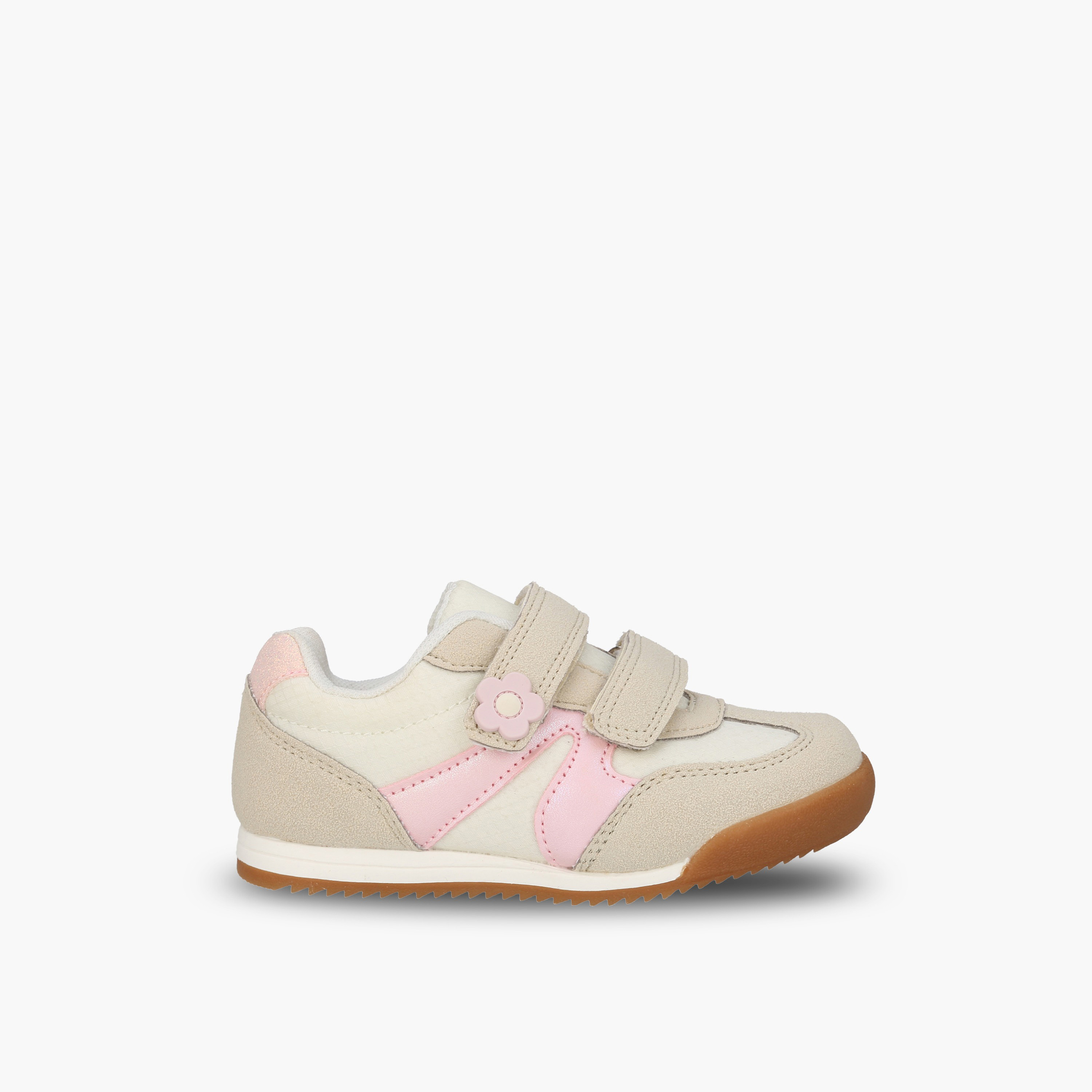 حذاء سنيكرز بشريط إغلاق لاصق وزينة زهور للبنات من جونيورز-girls-shoes-sneakers-image-3