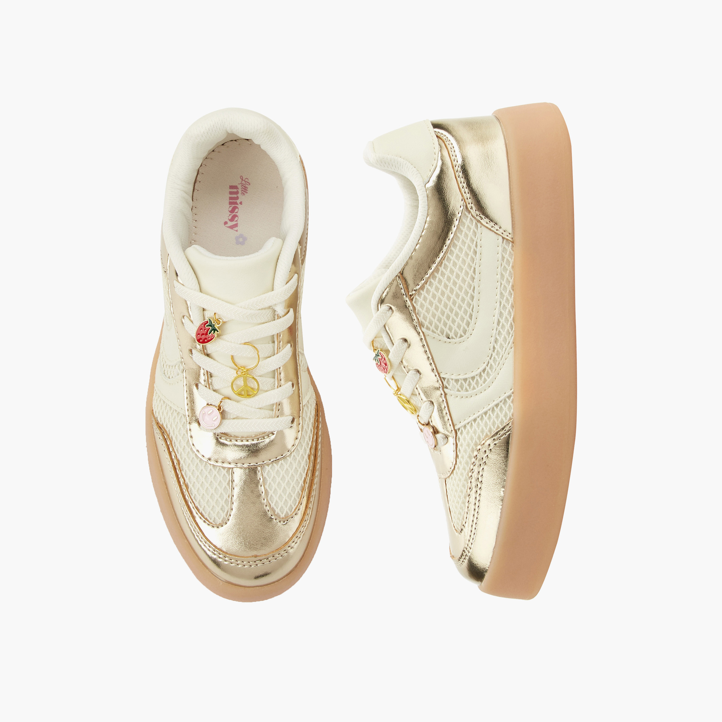 Little Missy Girls Lace-Up Sneakers-girls-shoes-sneakers-image-1
