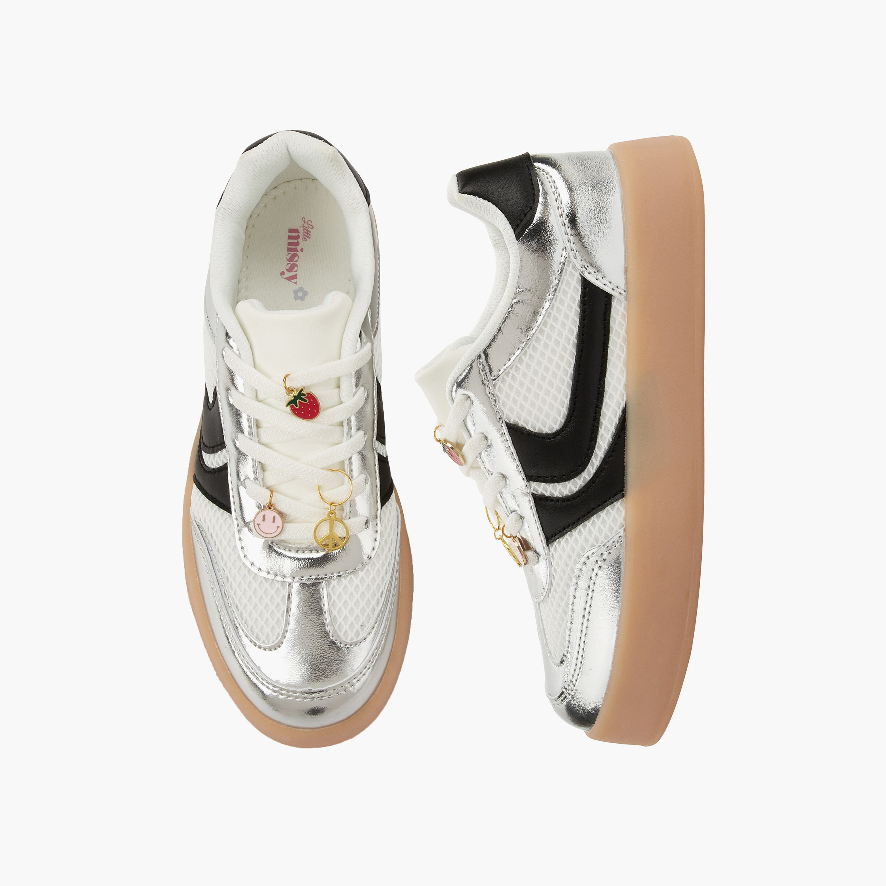 Little Missy Girls Lace-Up Sneakers-girls-shoes-sneakers-image-1