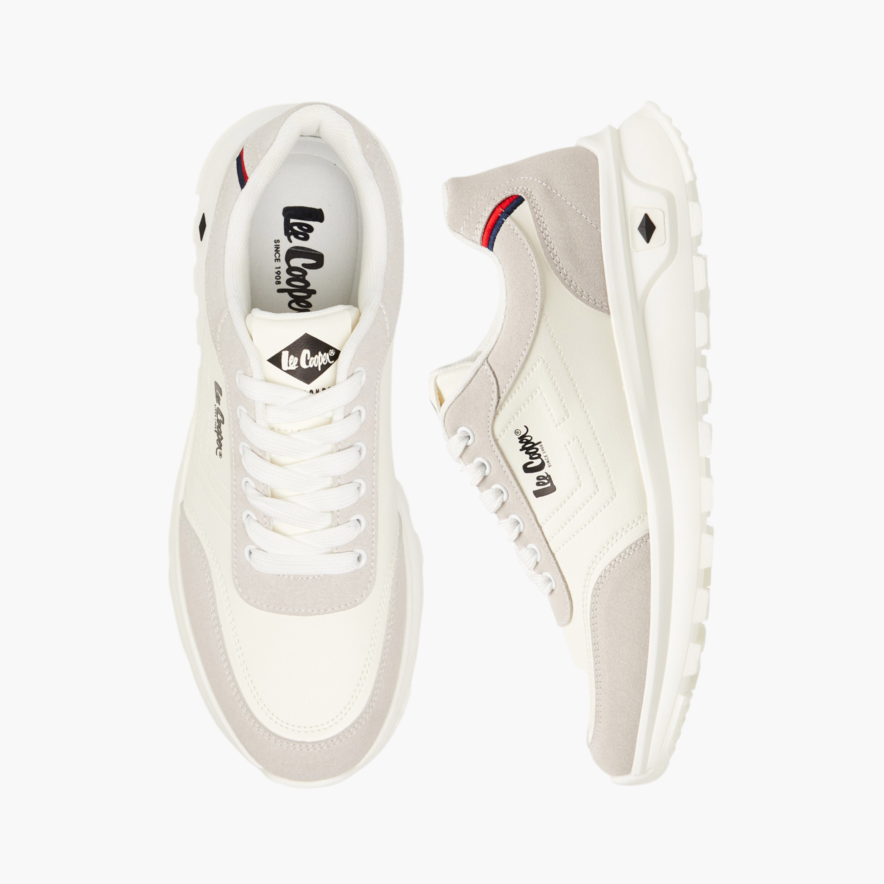 Lee Cooper Men's Panelled Lace-Up Sneakers-men-shoes-sneakers-image-1
