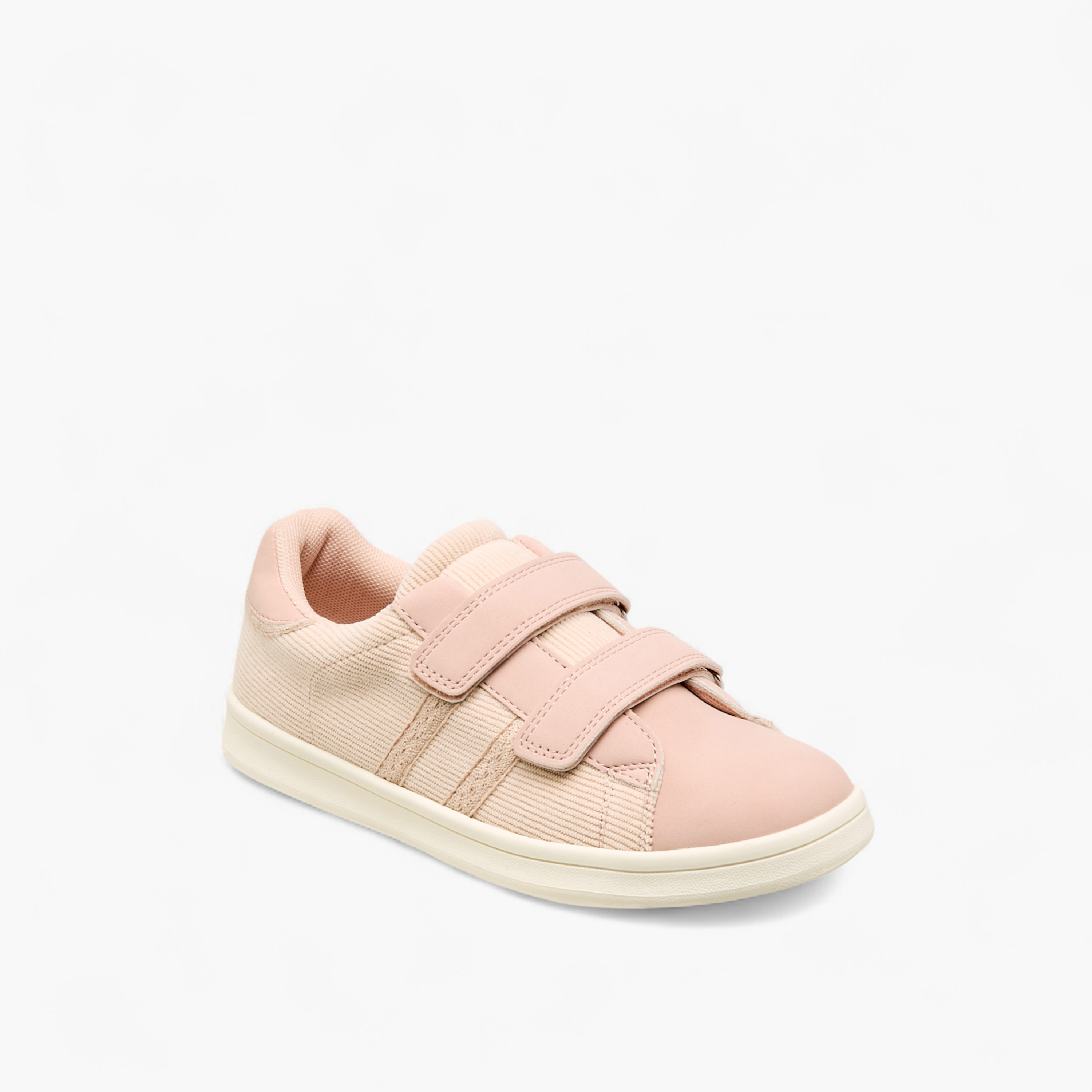 Little Missy Panelled Sneakers with Hook and Loop Closure-girls-shoes-sneakers-image-2