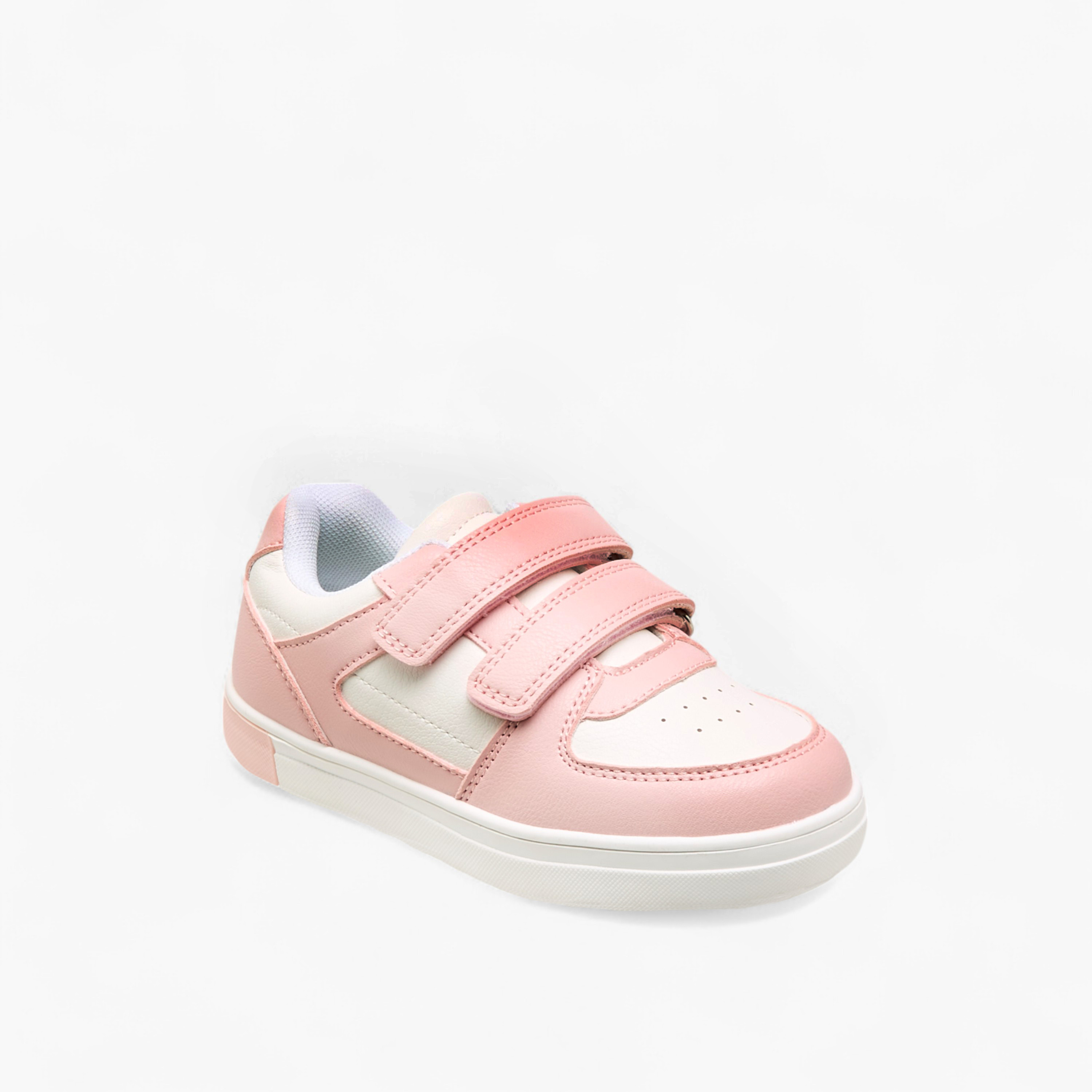 Juniors Panelled Sneakers with Hook and Loop Closure-girls-shoes-sneakers-image-2