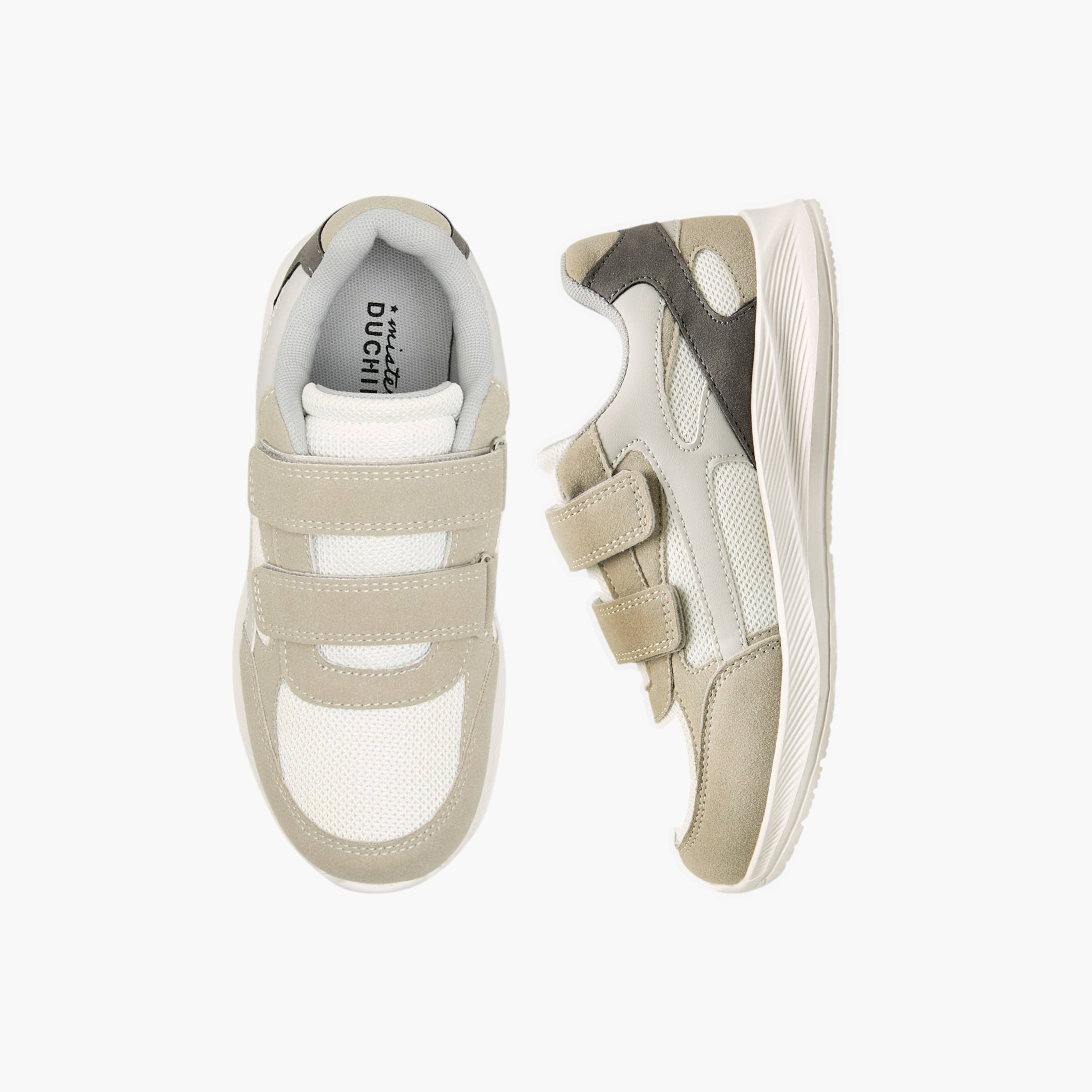 Mister Duchini Panelled Sneakers with Hook and Loop Closure-boys-shoes-sneakers-image-1
