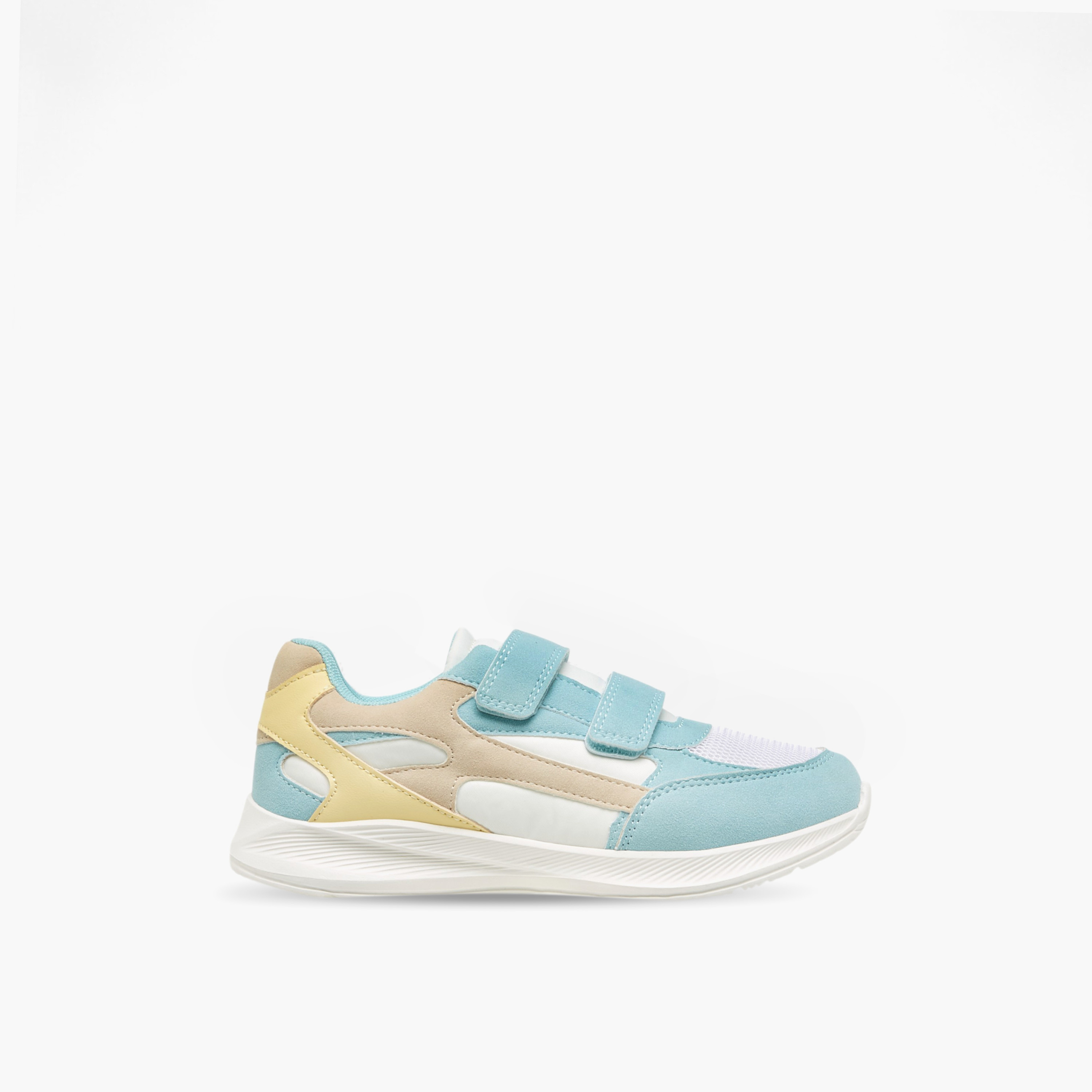 Little Missy Colourblock Sneakers with Hook and Loop Closure-girls-shoes-sneakers-image-3