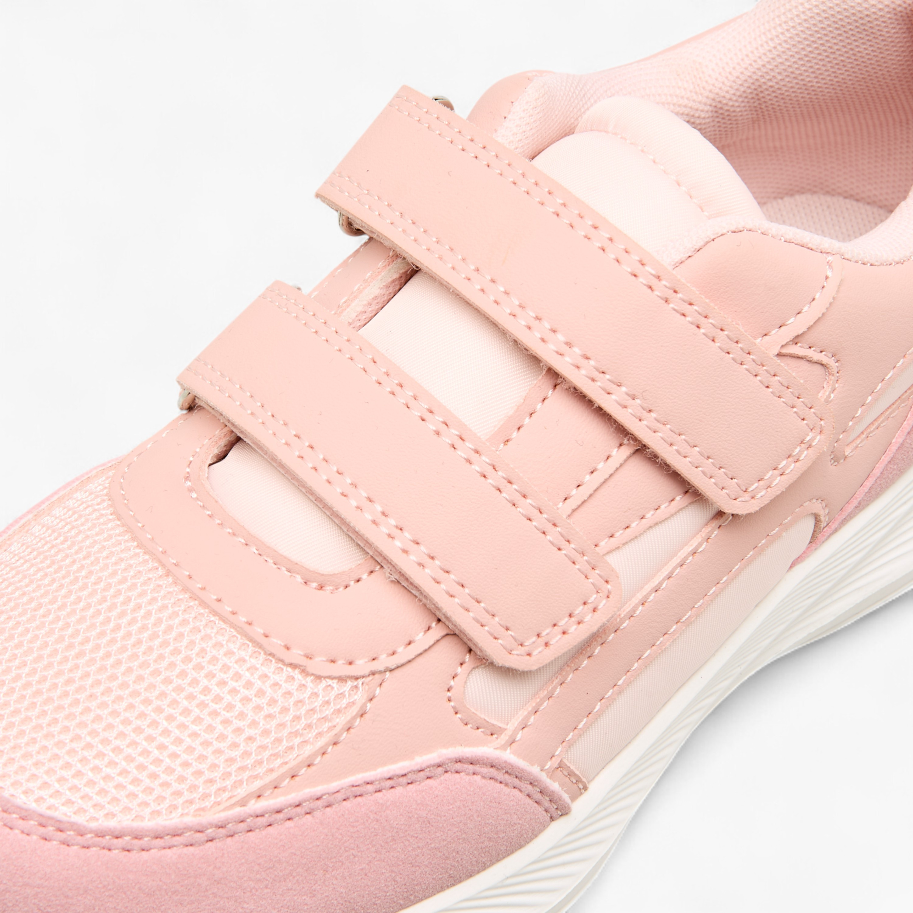 Little Missy Panelled Sneakers with Hook and Loop Closure-girls-shoes-sneakers-image-4