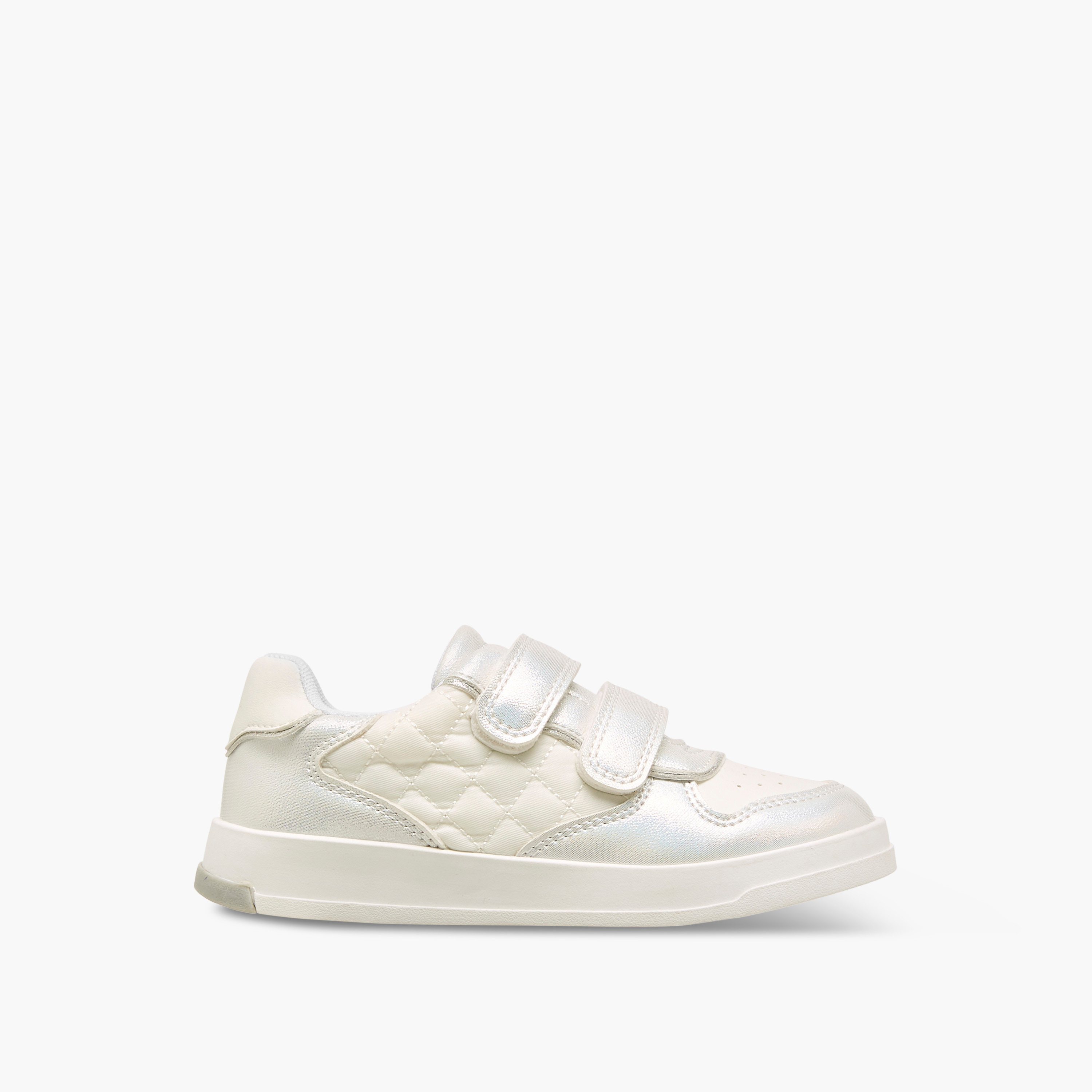 Juniors Panelled Sneakers with Hook and Loop Closure-girls-shoes-sneakers-image-3