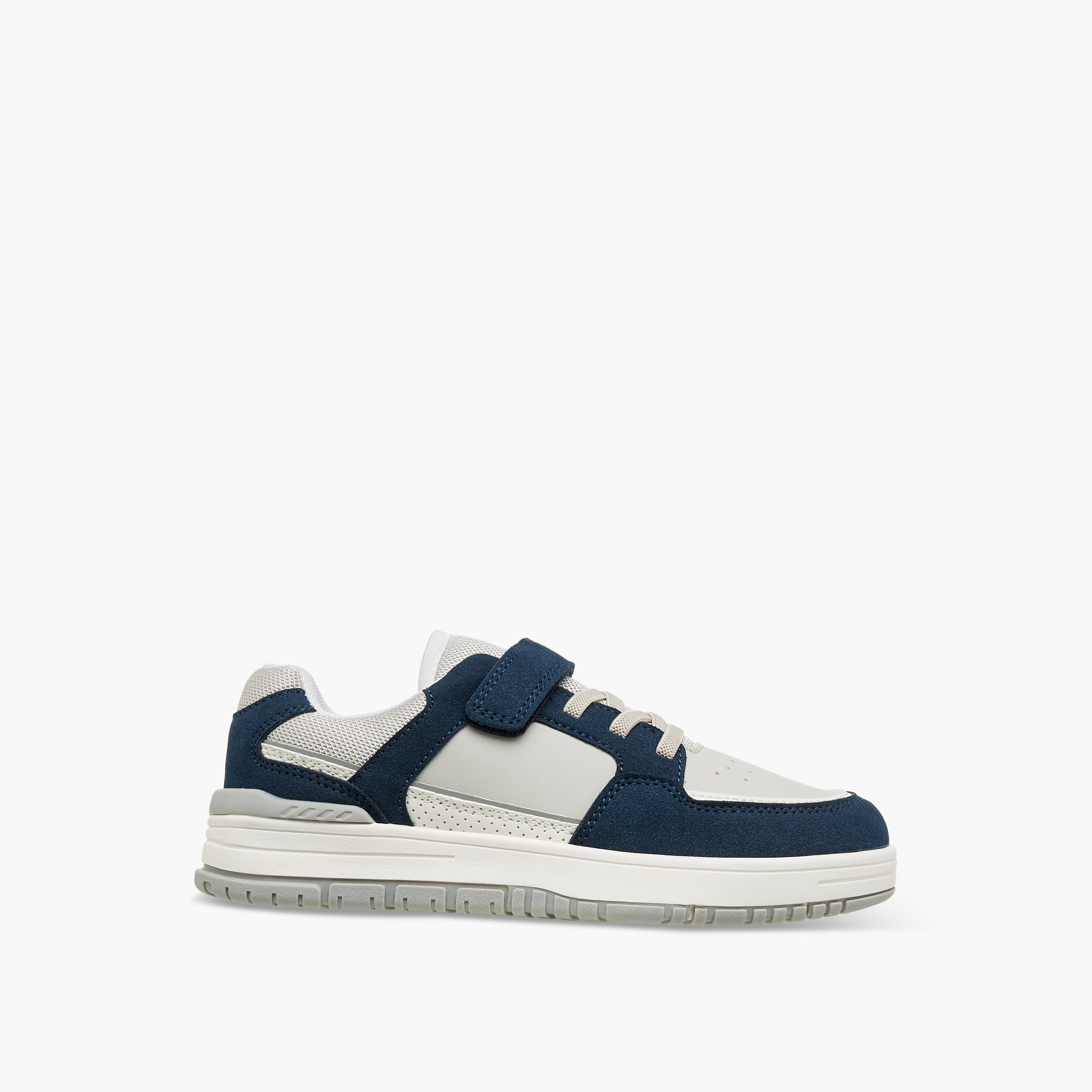 Mister Duchini Panelled Sneakers with Hook and Loop Closure-boys-shoes-sneakers-image-3