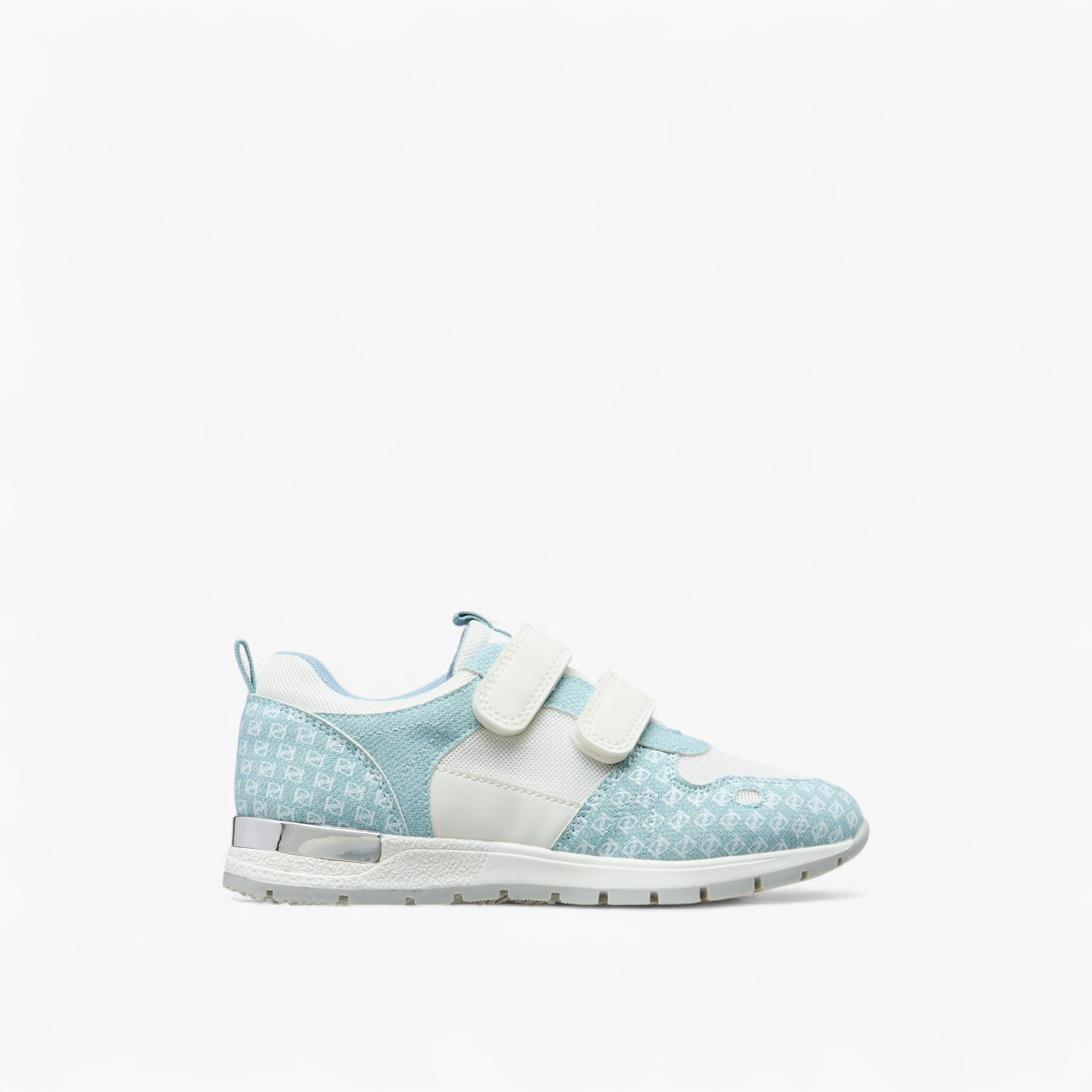 Paprika Monogram Print Sneakers with Hook and Loop Closure-girls-shoes-sneakers-image-3