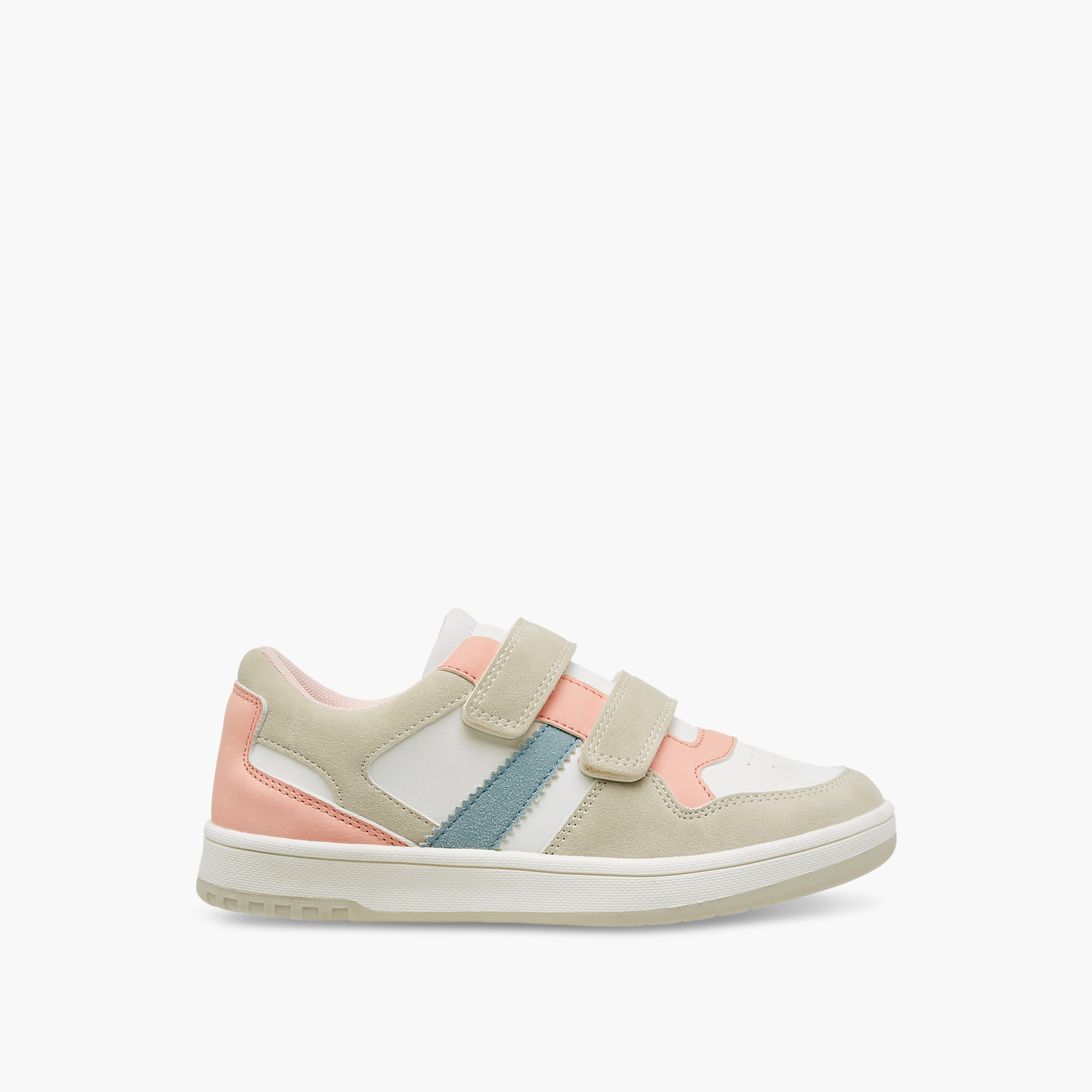 Paprika Colourblock Sneakers with Hook and Loop Closure-girls-shoes-sneakers-image-3