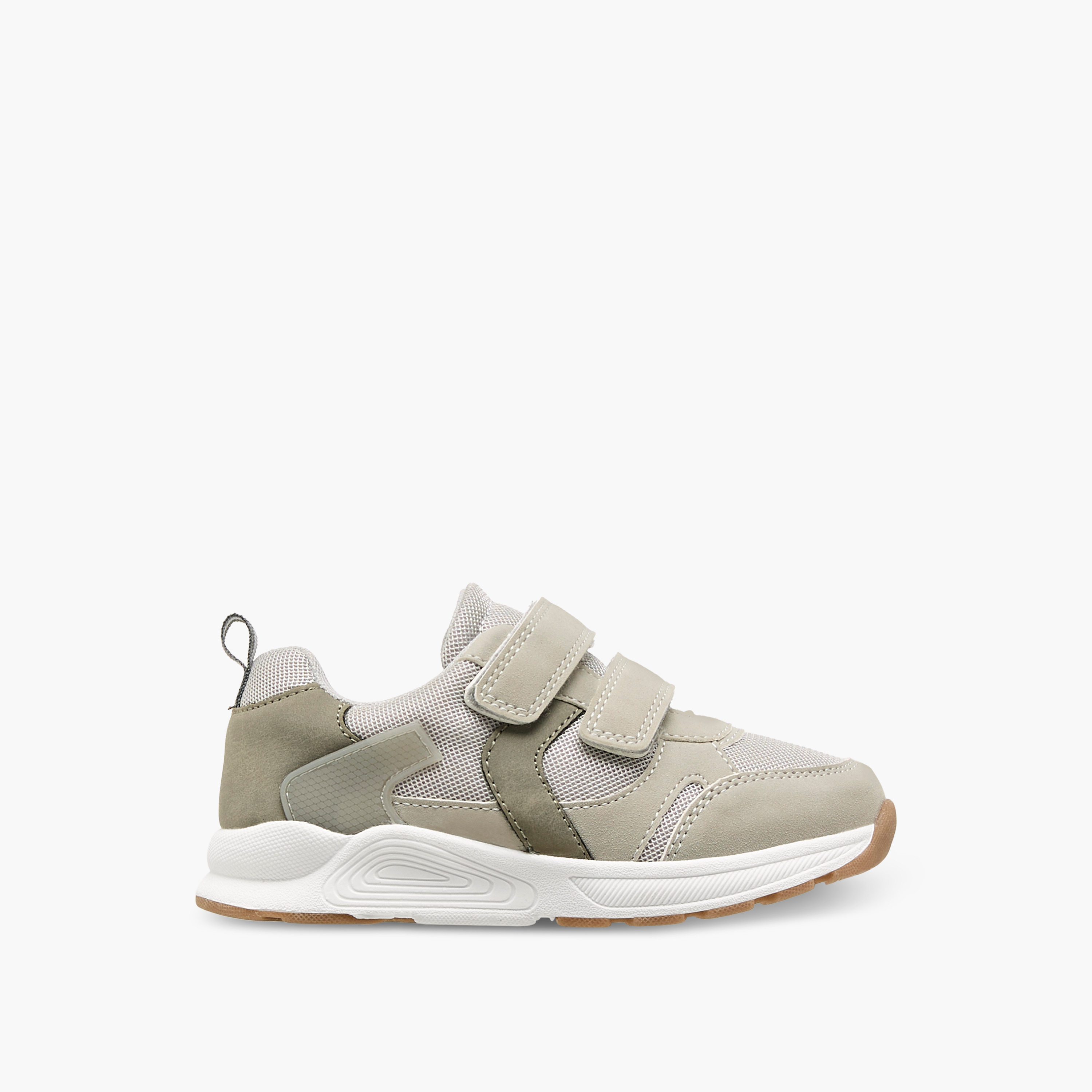 Juniors Panelled Sneakers with Hook and Loop Closure-boys-shoes-sneakers-image-3