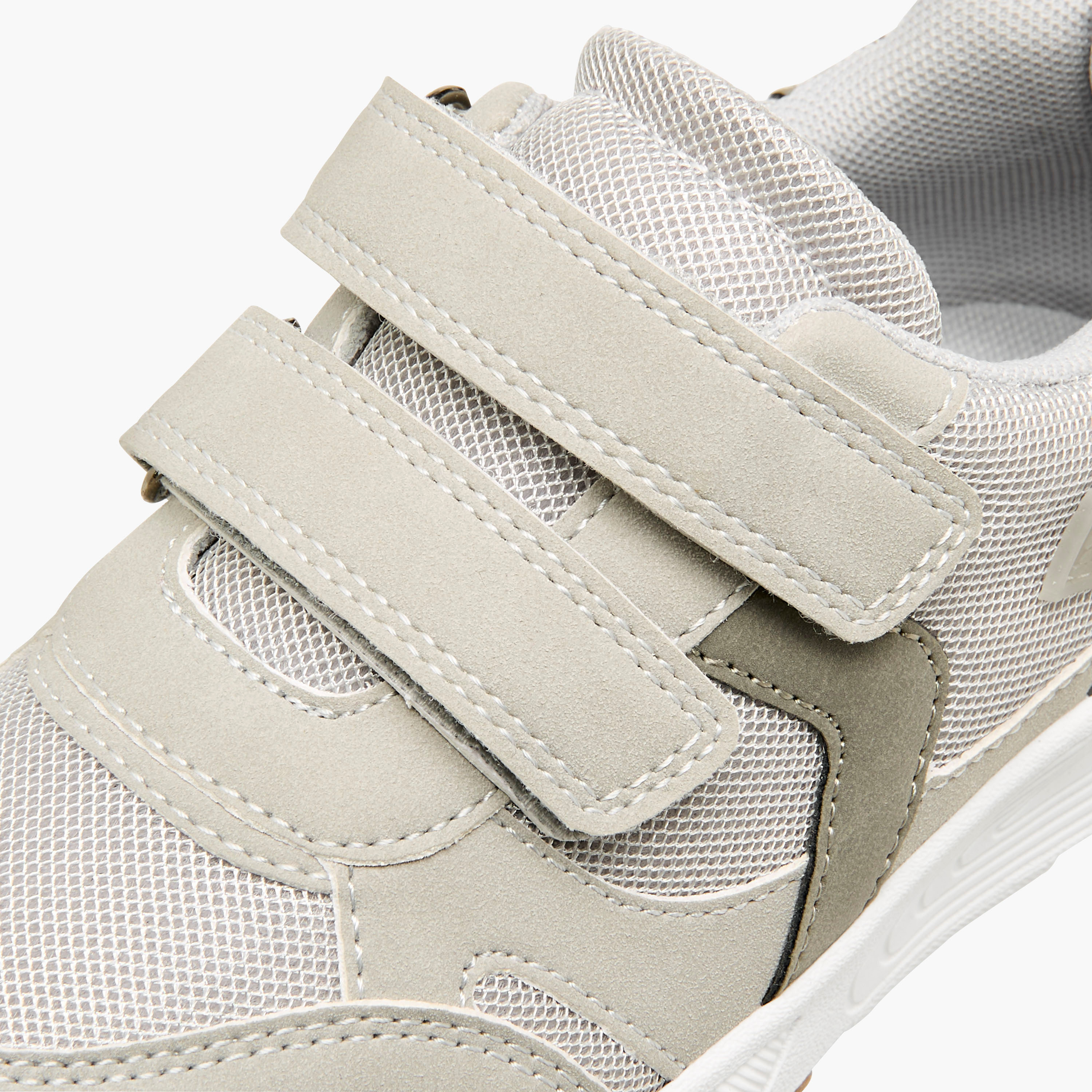 Juniors Panelled Sneakers with Hook and Loop Closure-boys-shoes-sneakers-image-4