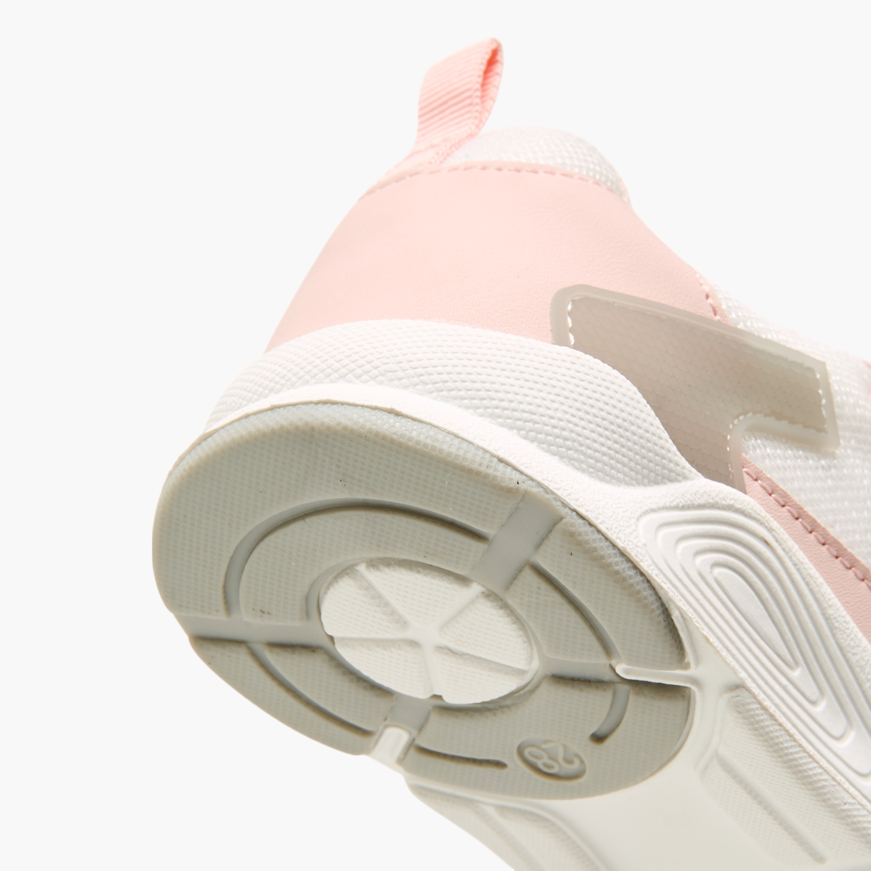 Juniors Panelled Sneakers with Hook and Loop Closure-girls-shoes-sneakers-image-5