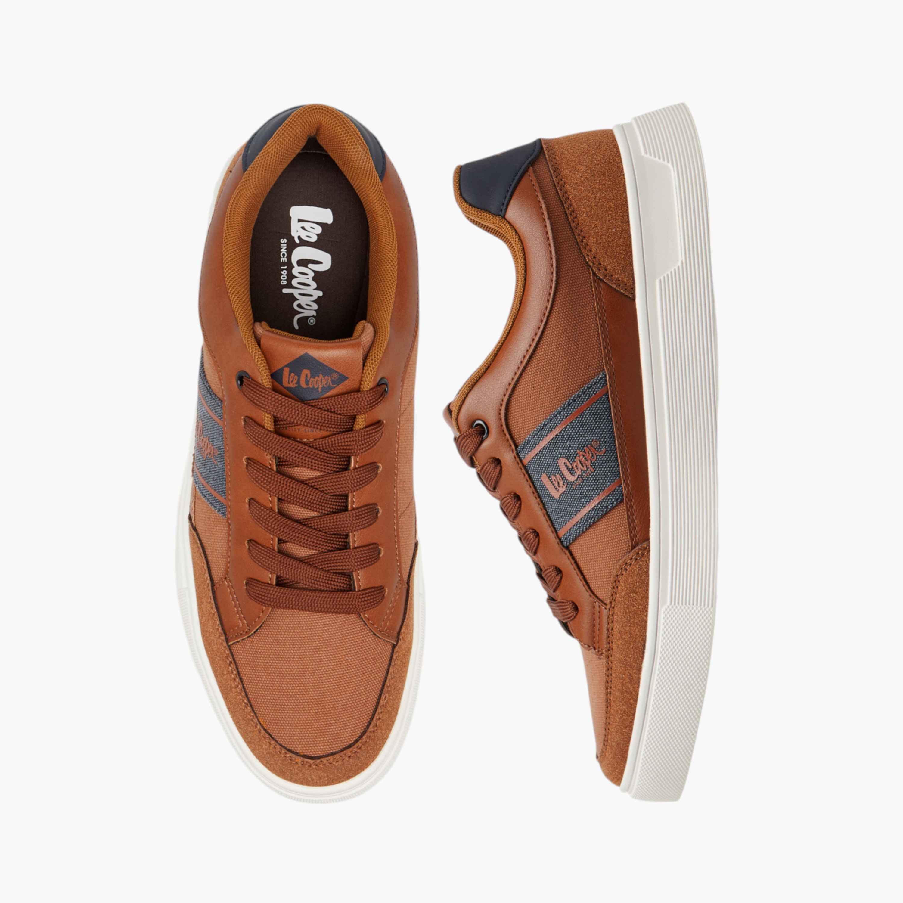 Lee Cooper Men's Panelled Lace-Up Ortholite Sneakers-men-shoes-sneakers-image-1