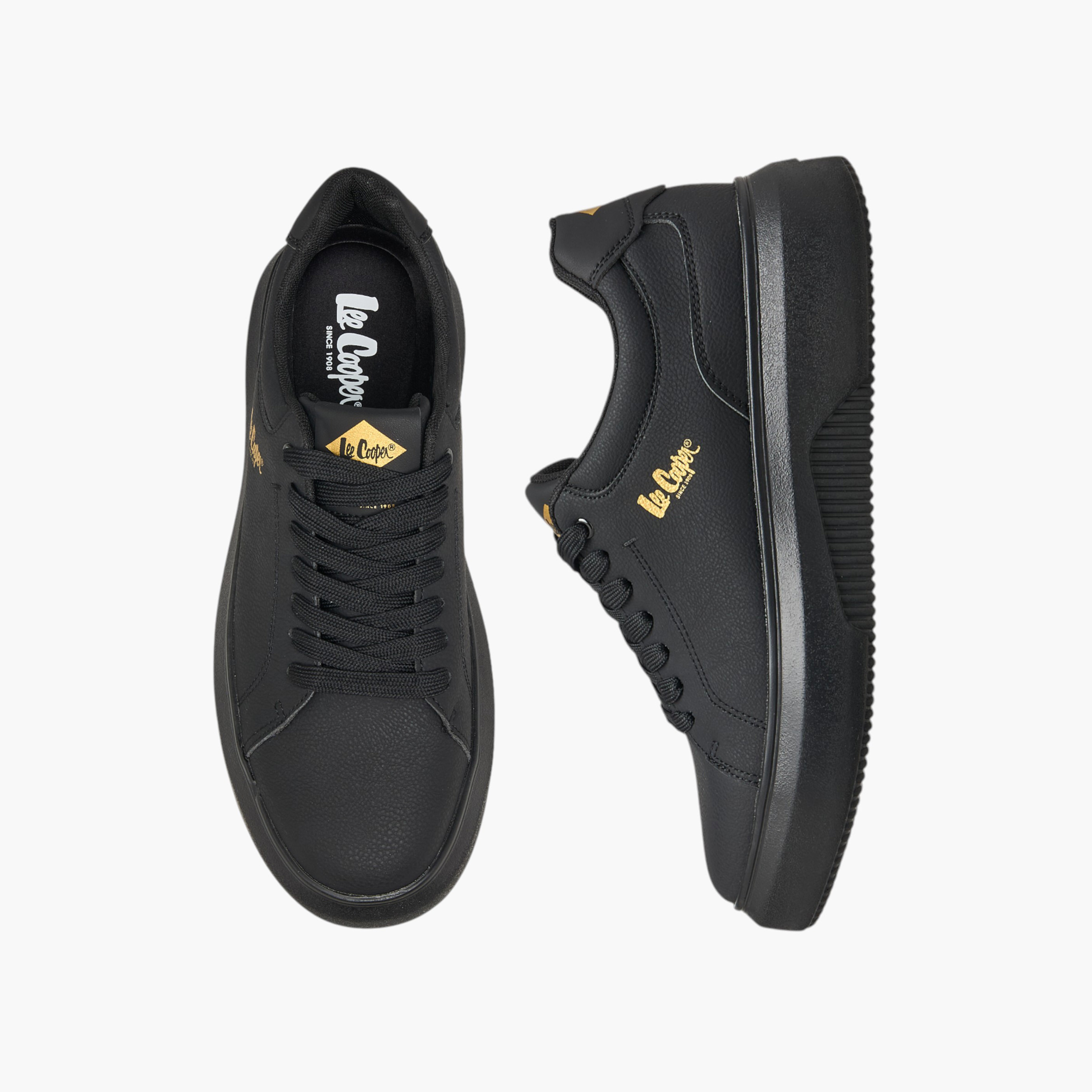 حذاء سنيكرز سادة برباط إغلاق للرجال من لي كوبر-men-shoes-sneakers-image-1