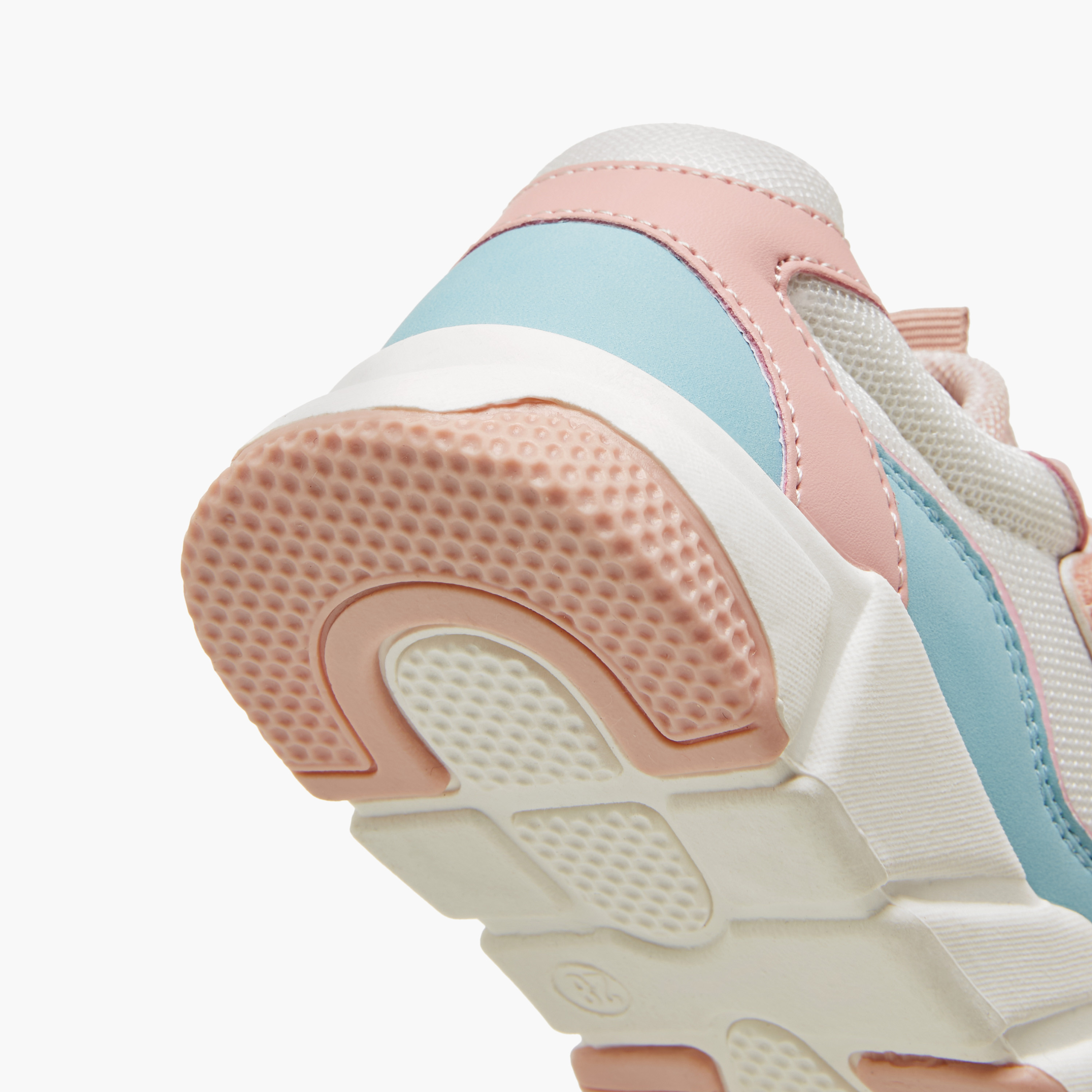 Juniors Colourblock Sneakers with Hook and Loop Closure-girls-shoes-sneakers-image-5