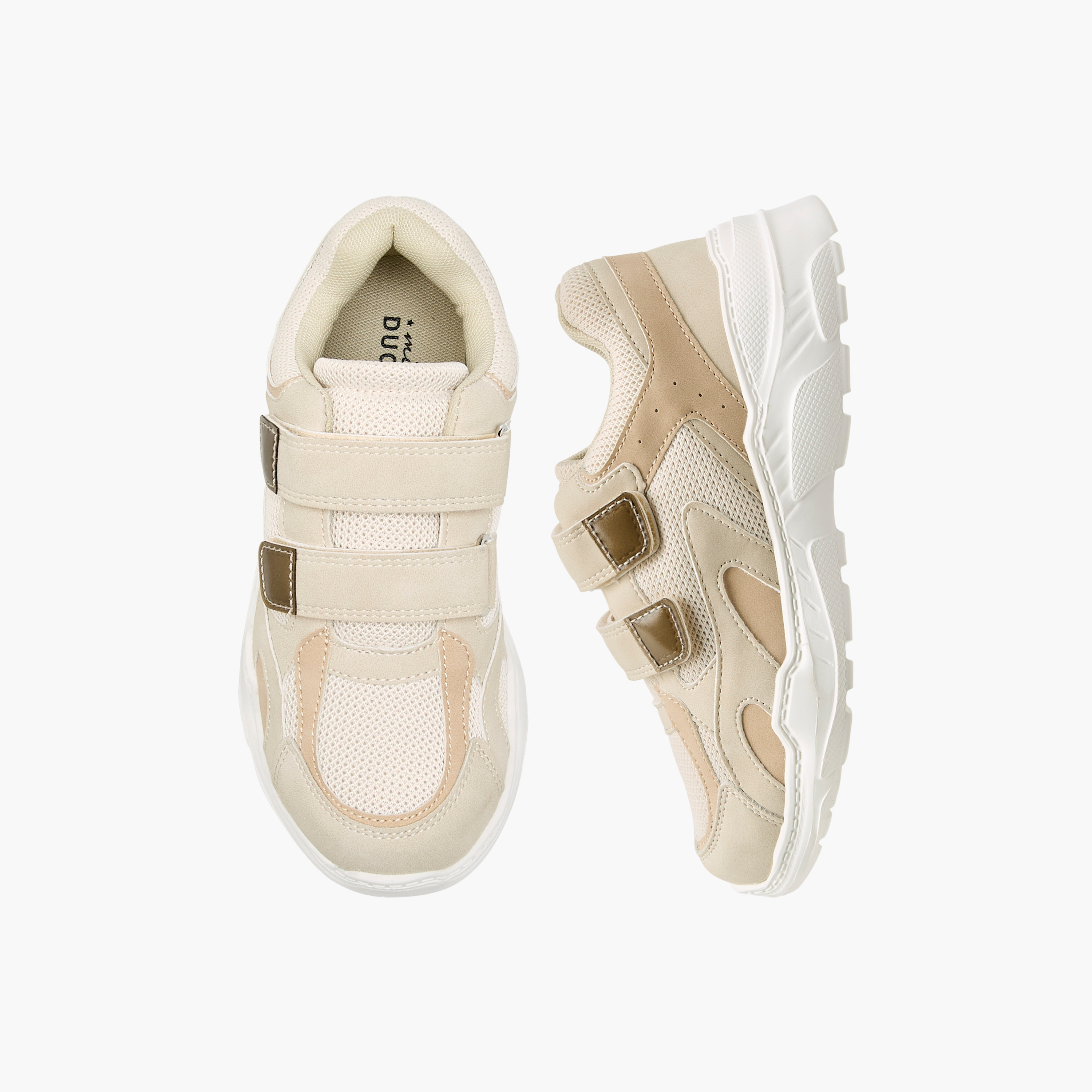 Mister Duchini Panelled Sneakers with Hook and Loop Closure-boys-shoes-sneakers-image-1