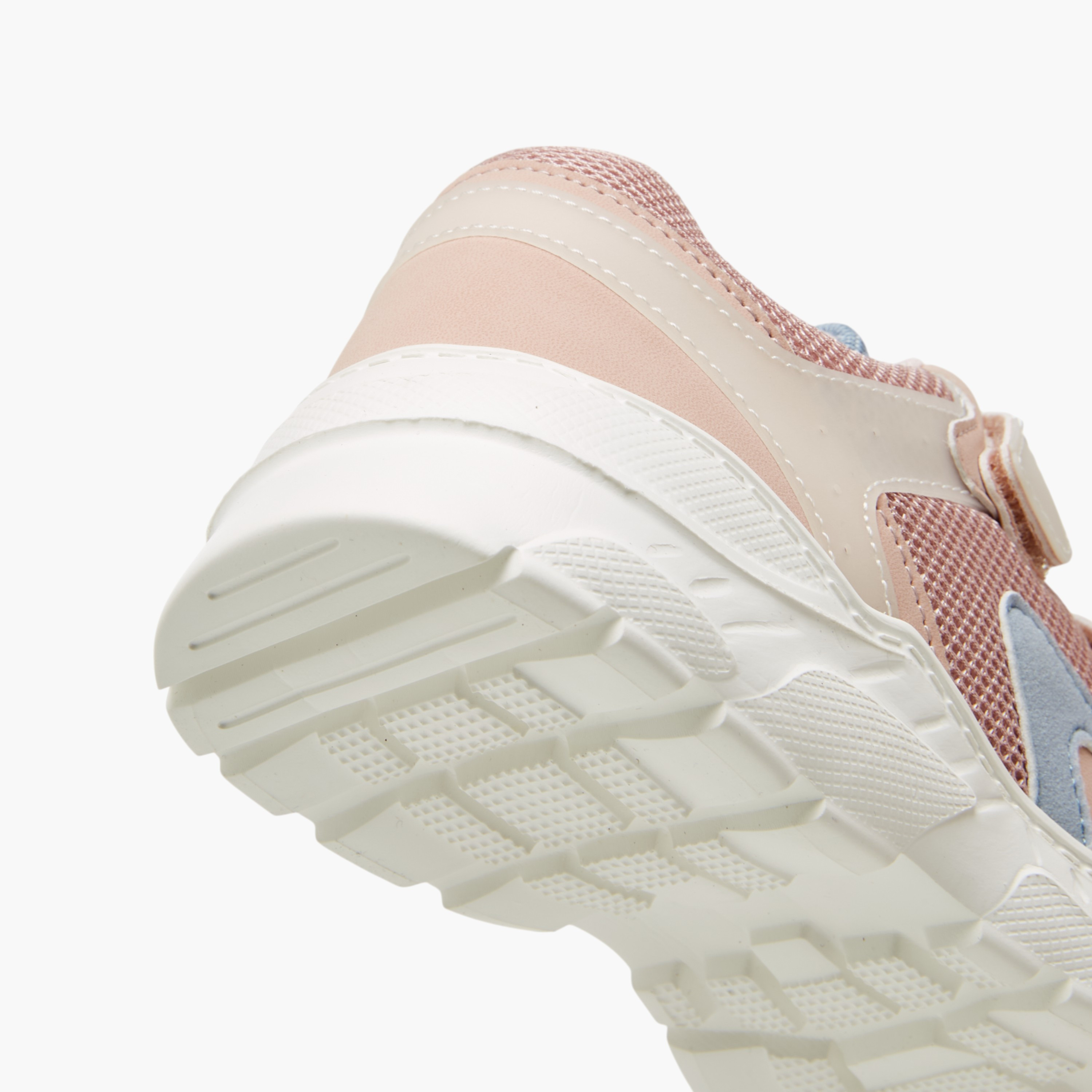 Little Missy Panelled Sneakers with Hook and Loop Closure-girls-shoes-sneakers-image-5