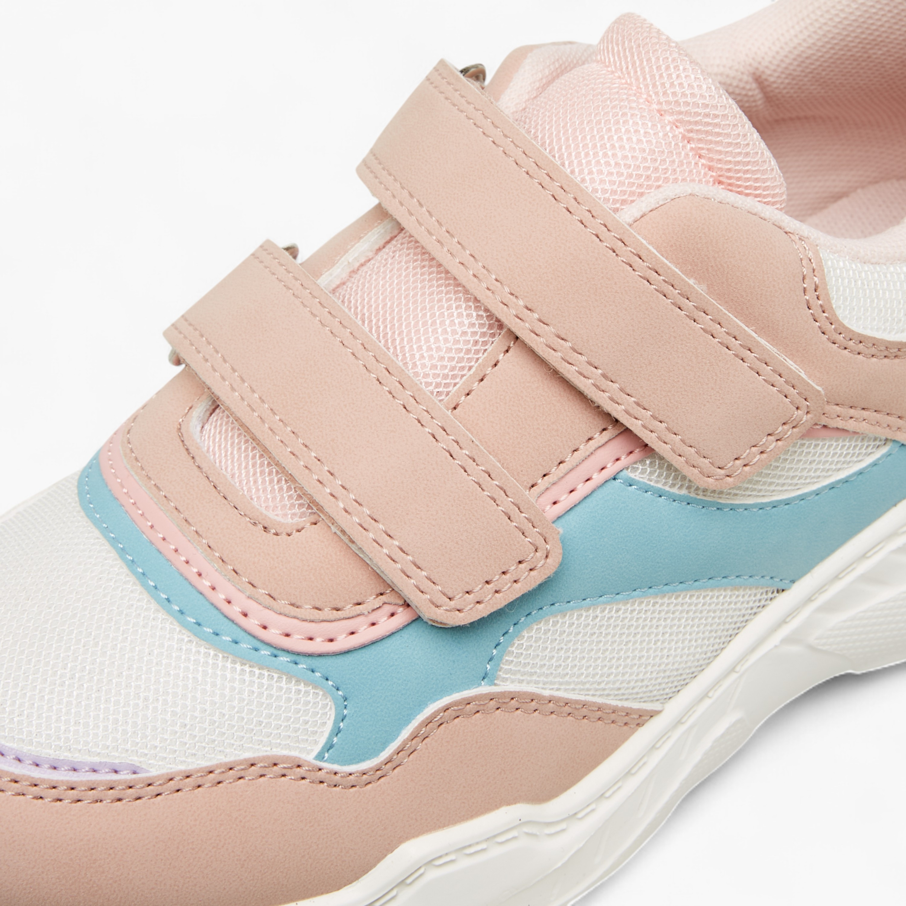 Little Missy Colourblock Sneakers with Hook and Loop Closure-girls-shoes-sneakers-image-4