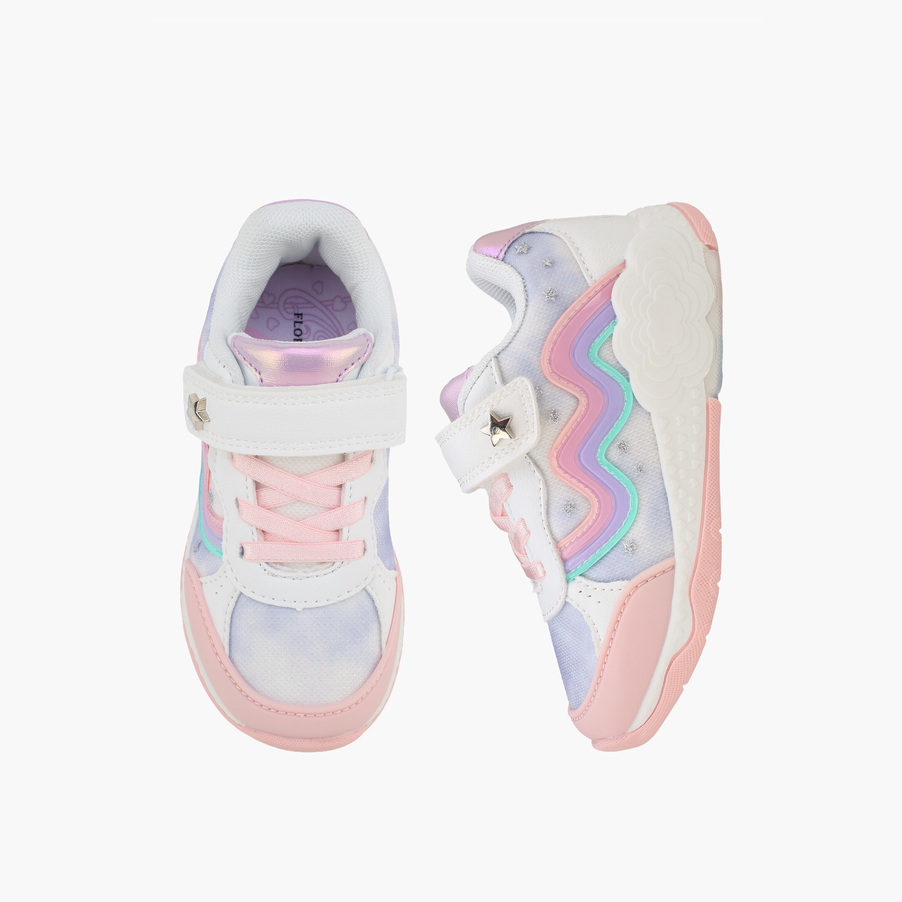 Flora Bella Girls Hook & Loop Ankle Sneakers-girls-shoes-sneakers-image-1