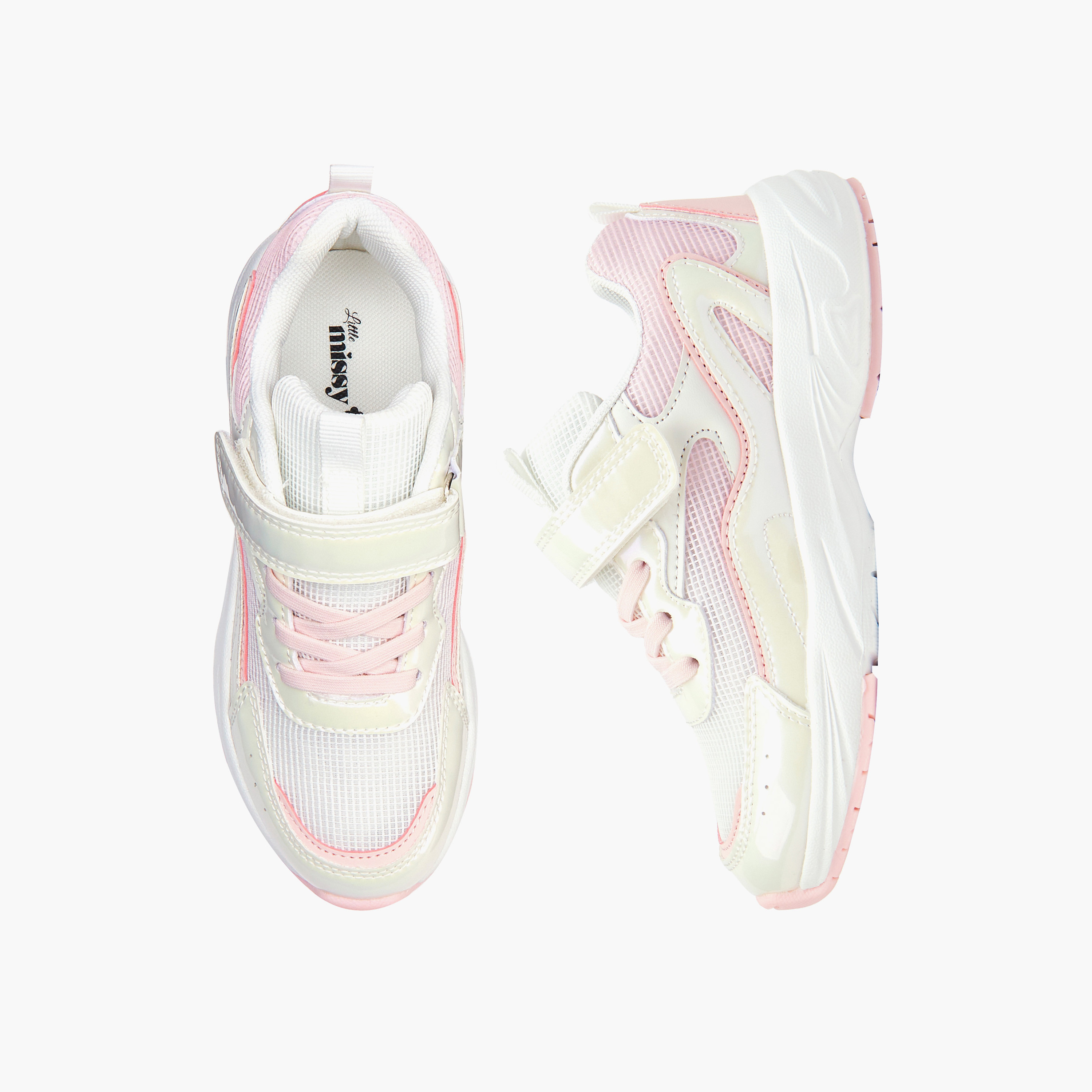 Little Missy Girls' Hook and Loop Sneakers-girls-shoes-sneakers-image-1
