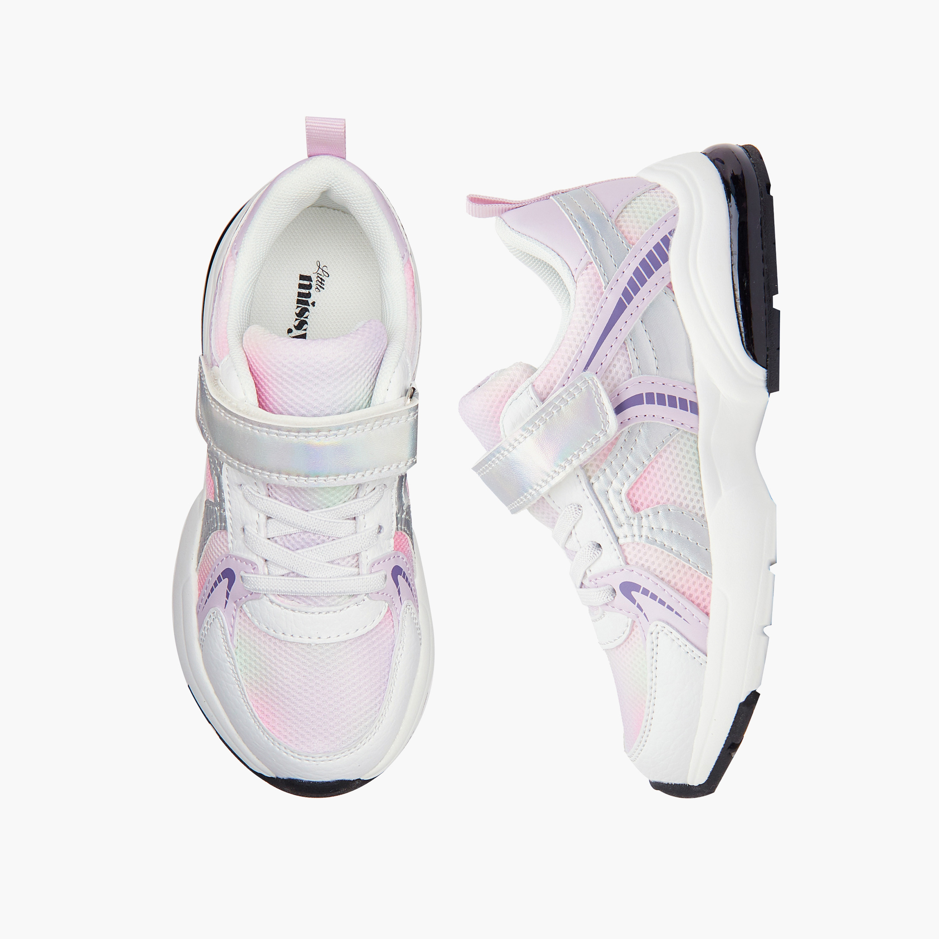Little Missy Girls' Hook and Loop Sneakers-girls-shoes-sneakers-image-1