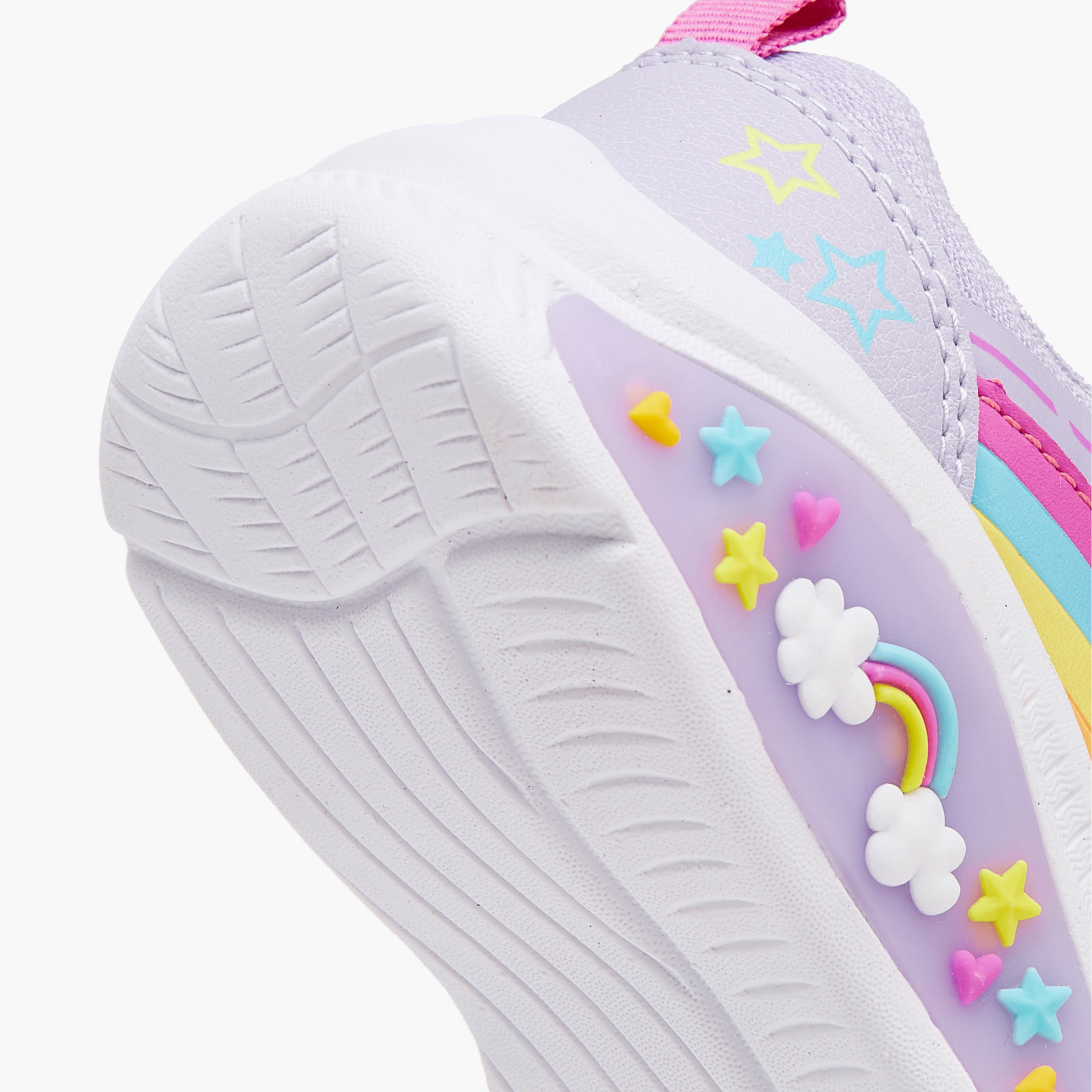 حذاء سنيكرز مزين بنجوم قوس قزح للبنات من جونيورز-girls-shoes-sneakers-image-3