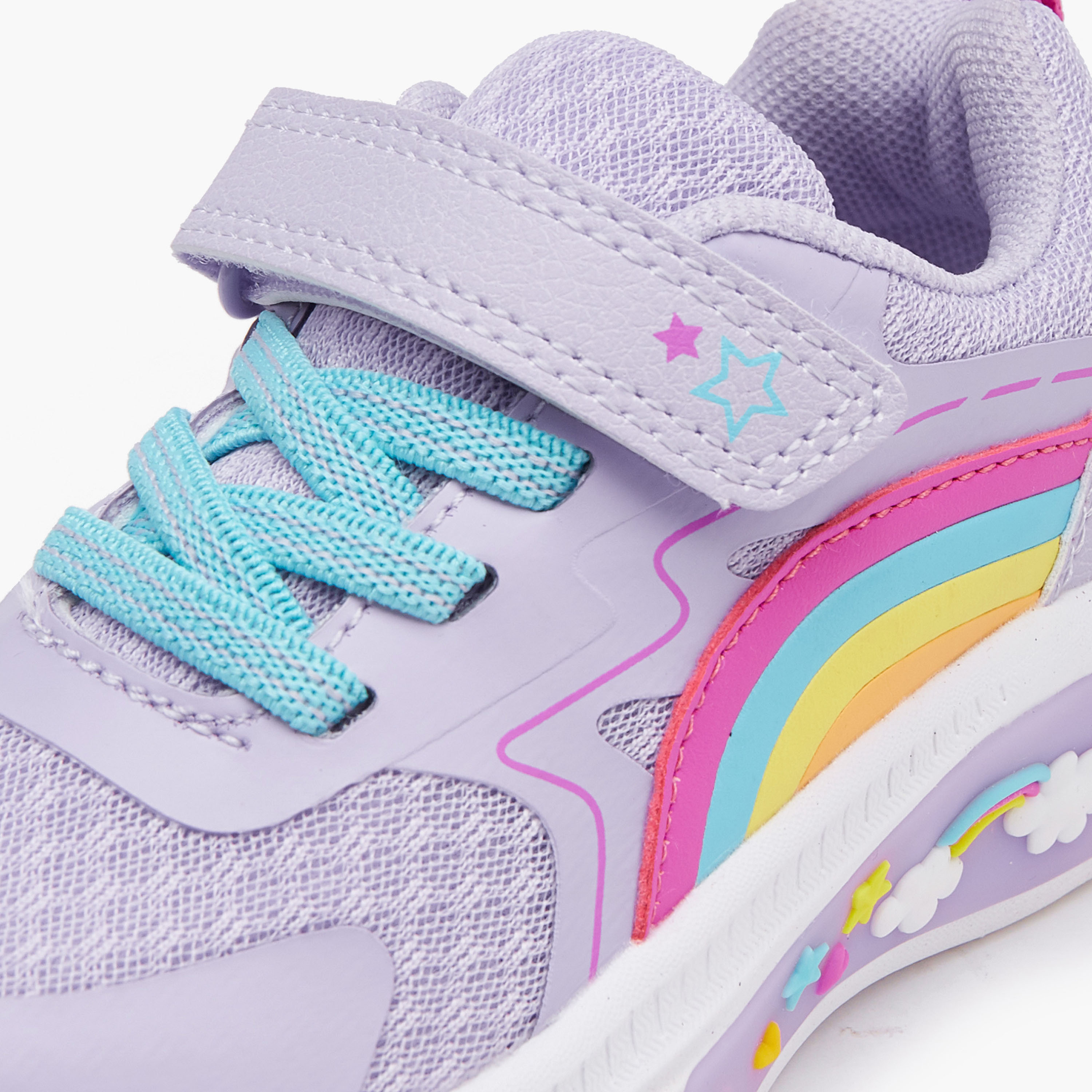 حذاء سنيكرز مزين بنجوم قوس قزح للبنات من جونيورز-girls-shoes-sneakers-image-5
