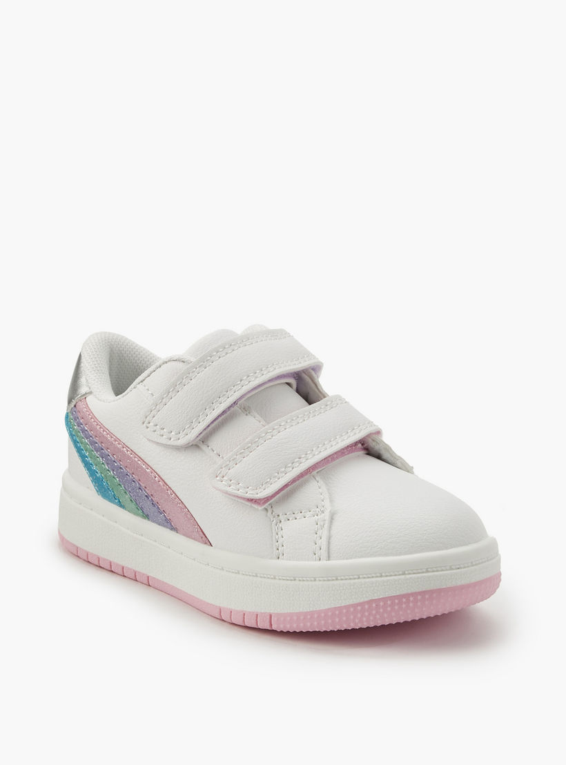 حذاء سنيكرز بطول الكاحل وشريط إغلاق لاصق للبنات من جونيورز-girls-shoes-sneakers-image-2