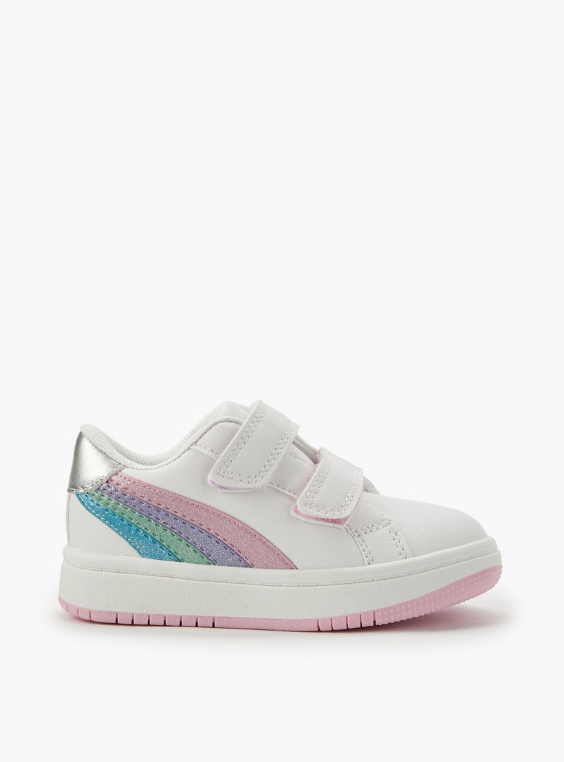 حذاء سنيكرز بطول الكاحل وشريط إغلاق لاصق للبنات من جونيورز-girls-shoes-sneakers-image-3