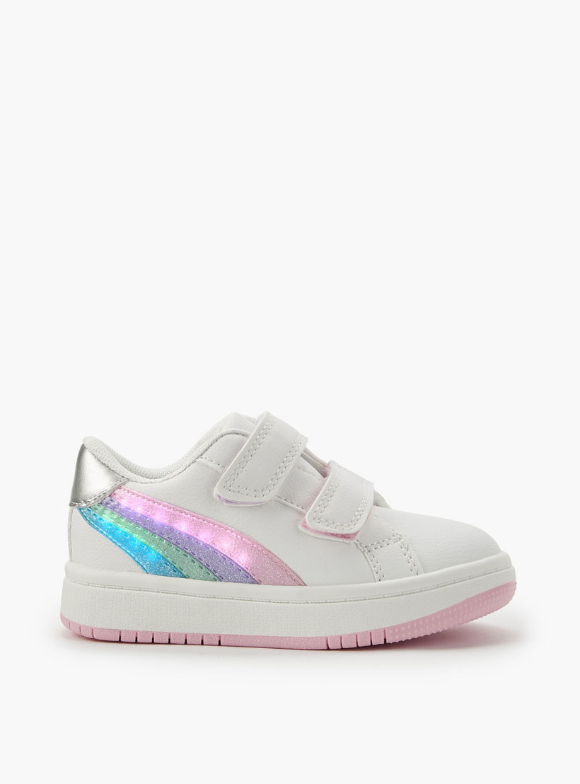 حذاء سنيكرز بطول الكاحل وشريط إغلاق لاصق للبنات من جونيورز-girls-shoes-sneakers-image-4