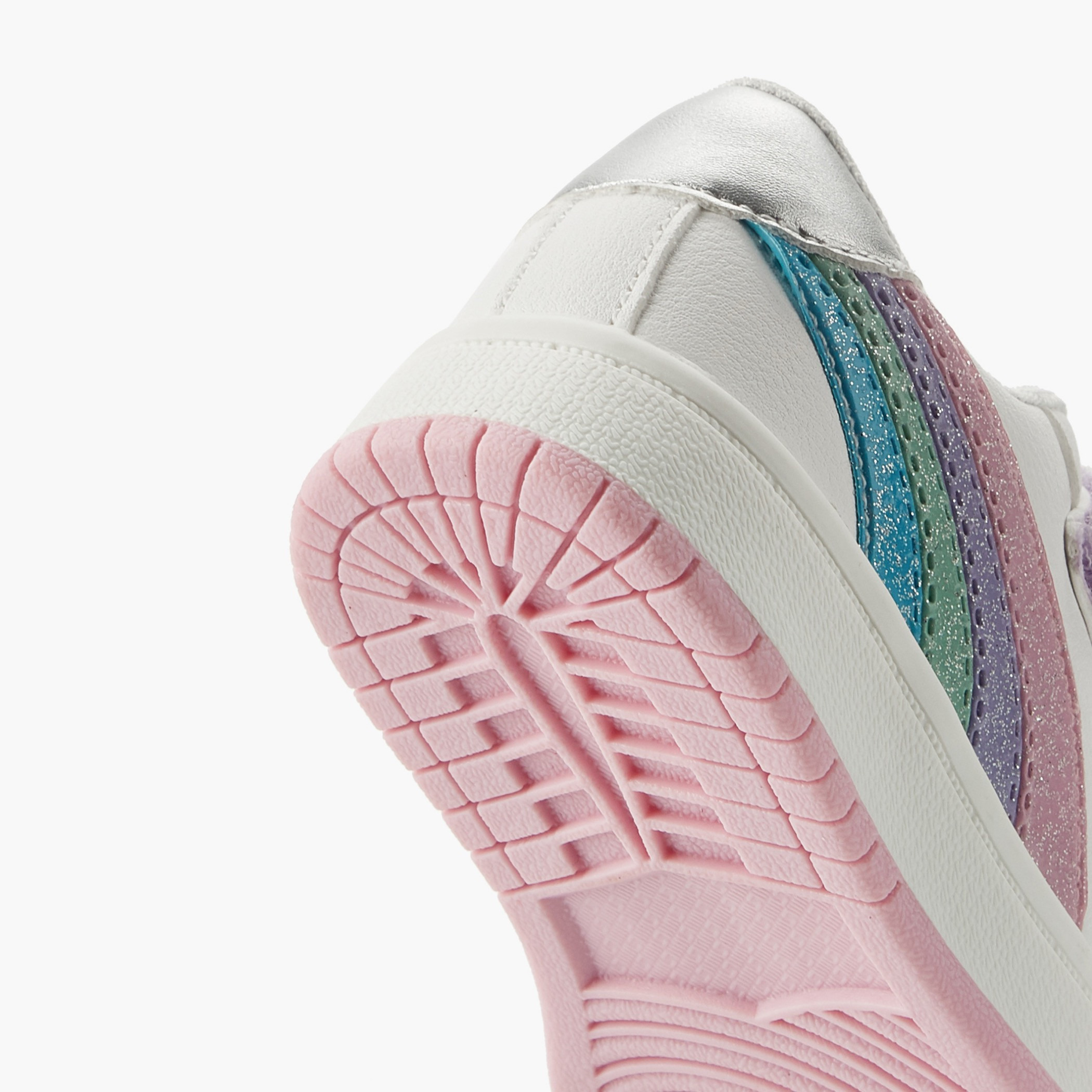 حذاء سنيكرز بطول الكاحل وشريط إغلاق لاصق للبنات من جونيورز-girls-shoes-sneakers-image-2