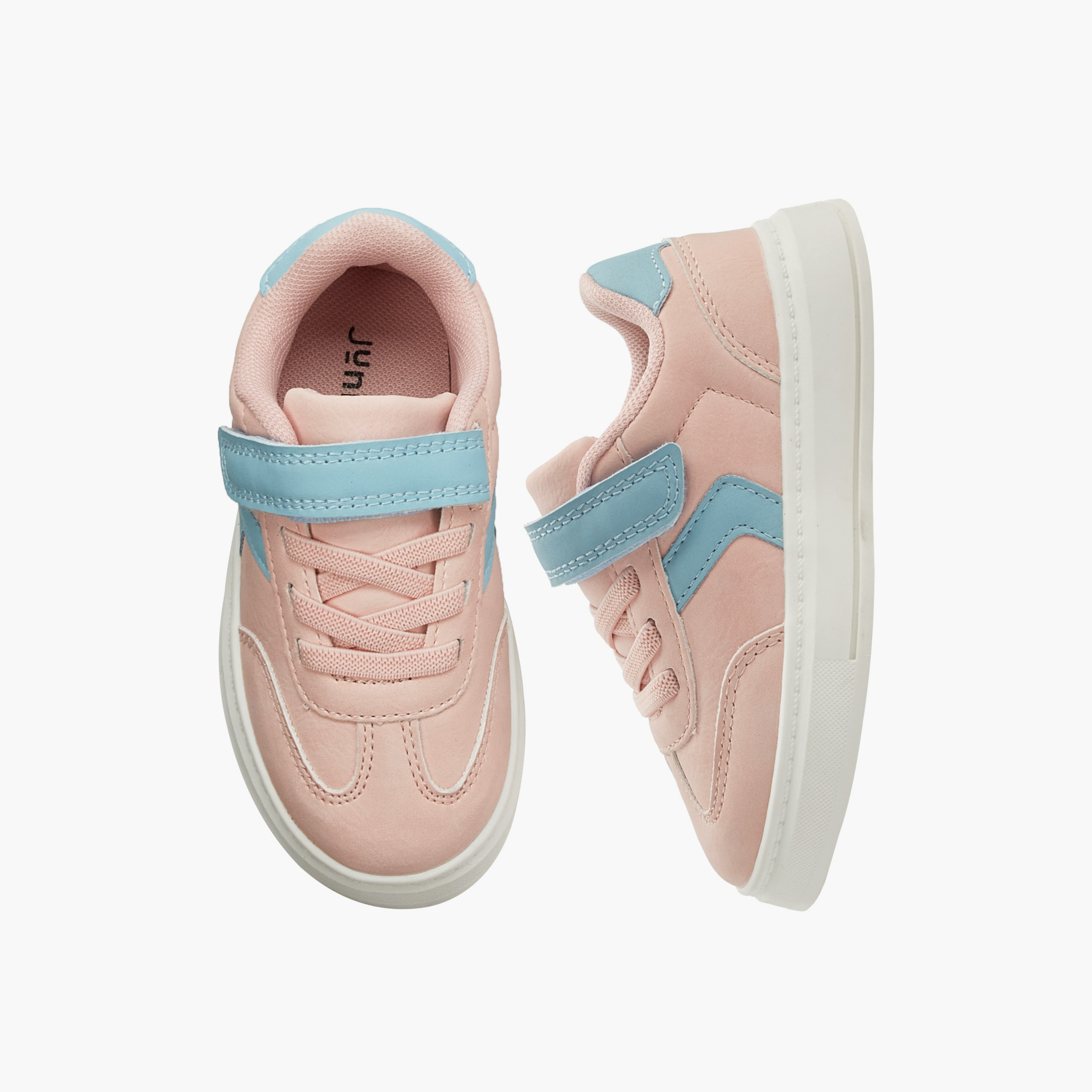 حذاء سنيكرز طول الكاحل بشريط إغلاق لاصق للبنات من جونيورز-girls-shoes-sneakers-image-1