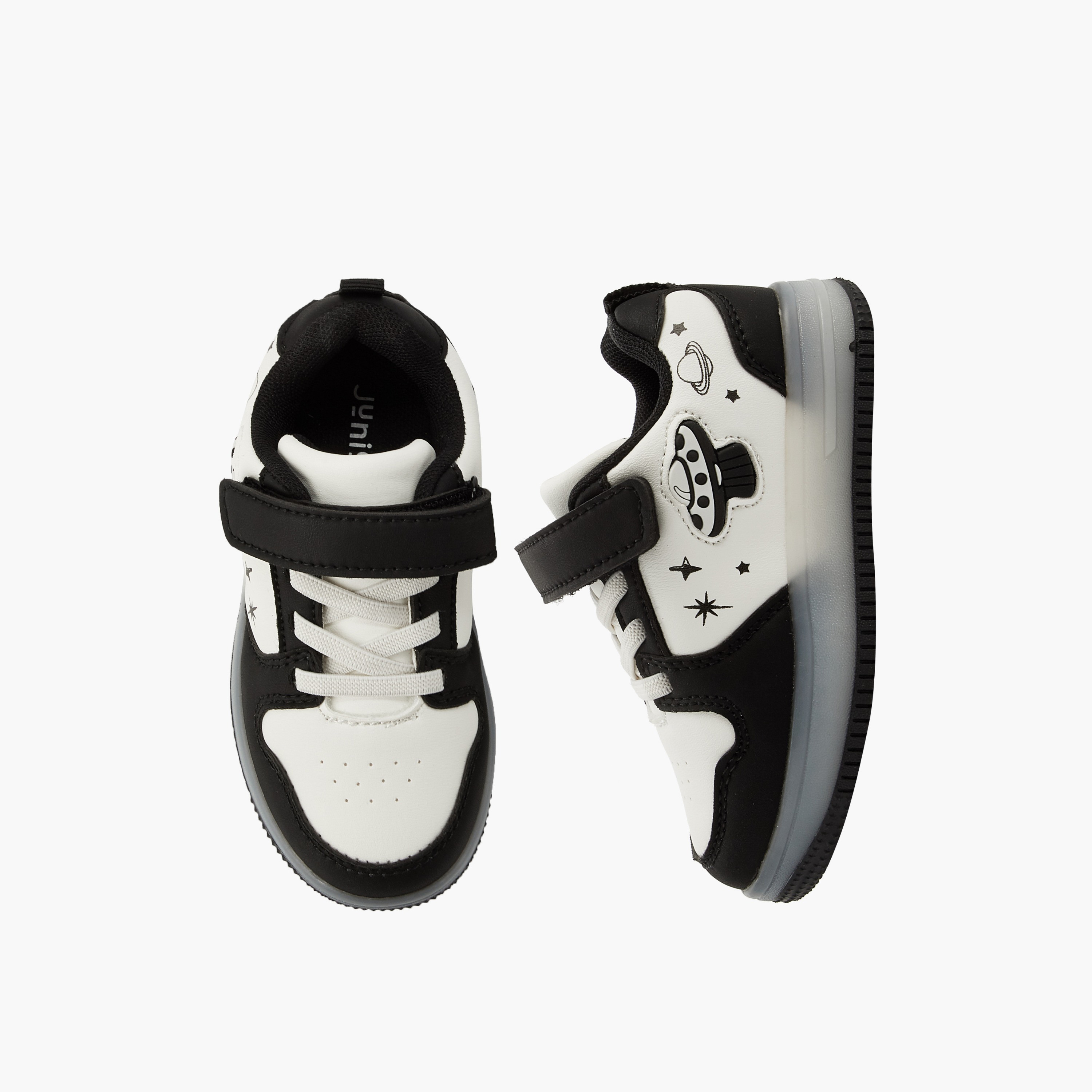حذاء سنيكرز مضئ بطول الكاحل وشريط إغلاق لاصق للأولاد من جونيورز-boys-shoes-sneakers-image-1