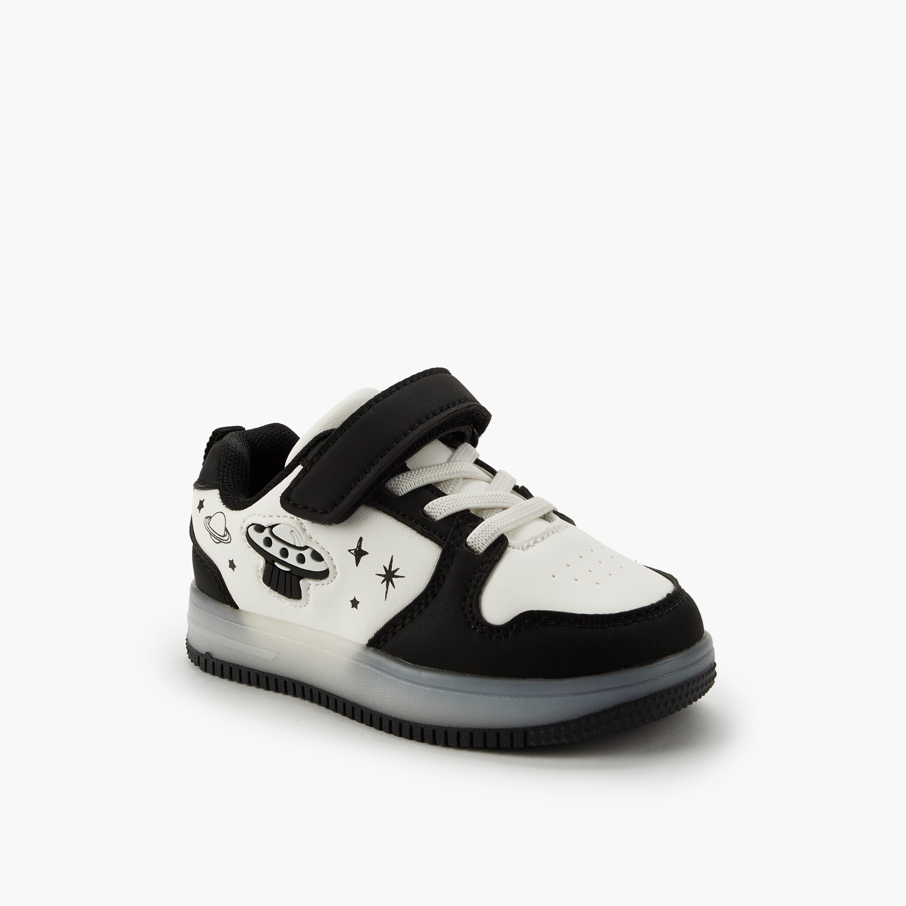 حذاء سنيكرز مضئ بطول الكاحل وشريط إغلاق لاصق للأولاد من جونيورز-boys-shoes-sneakers-image-2