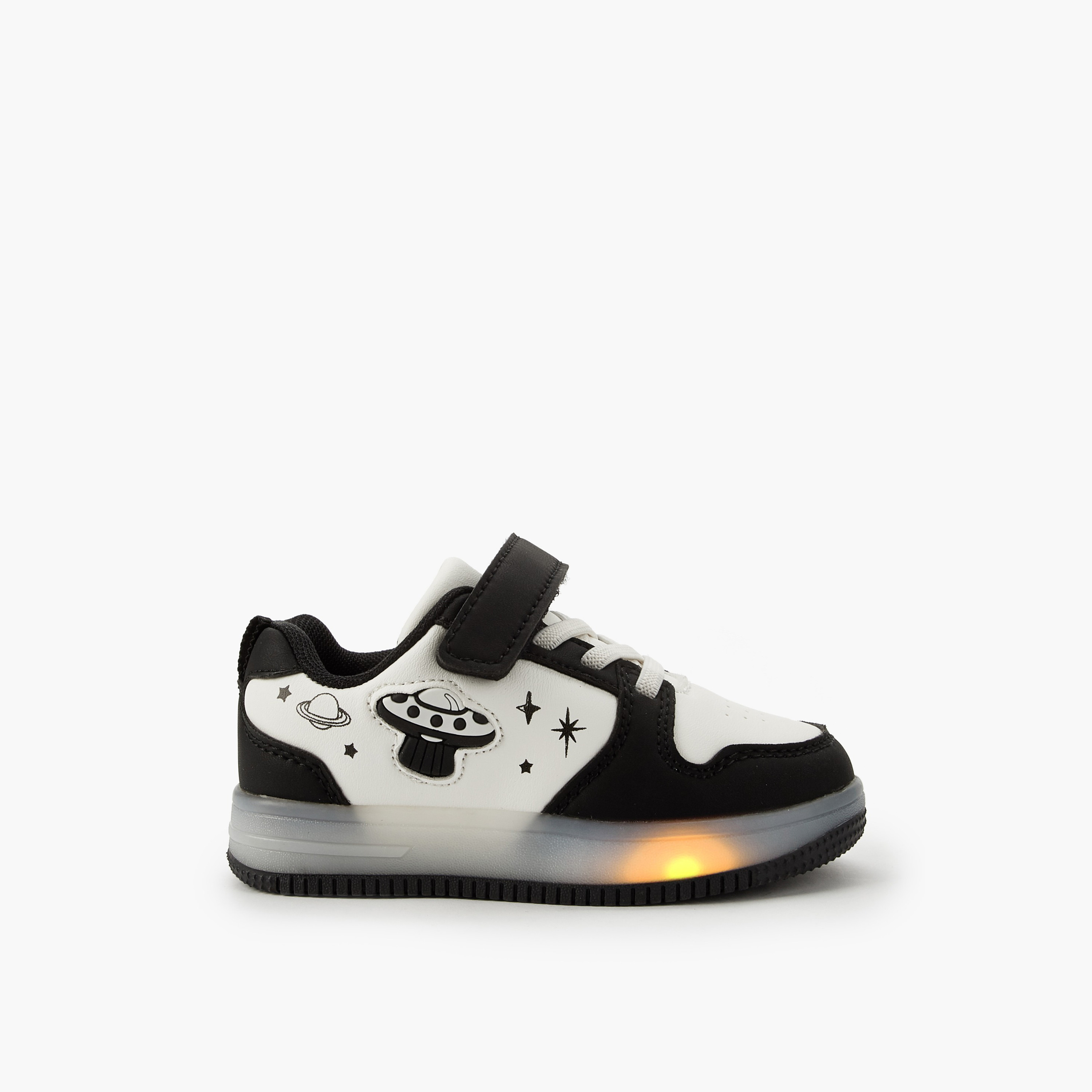 حذاء سنيكرز مضئ بطول الكاحل وشريط إغلاق لاصق للأولاد من جونيورز-boys-shoes-sneakers-image-4