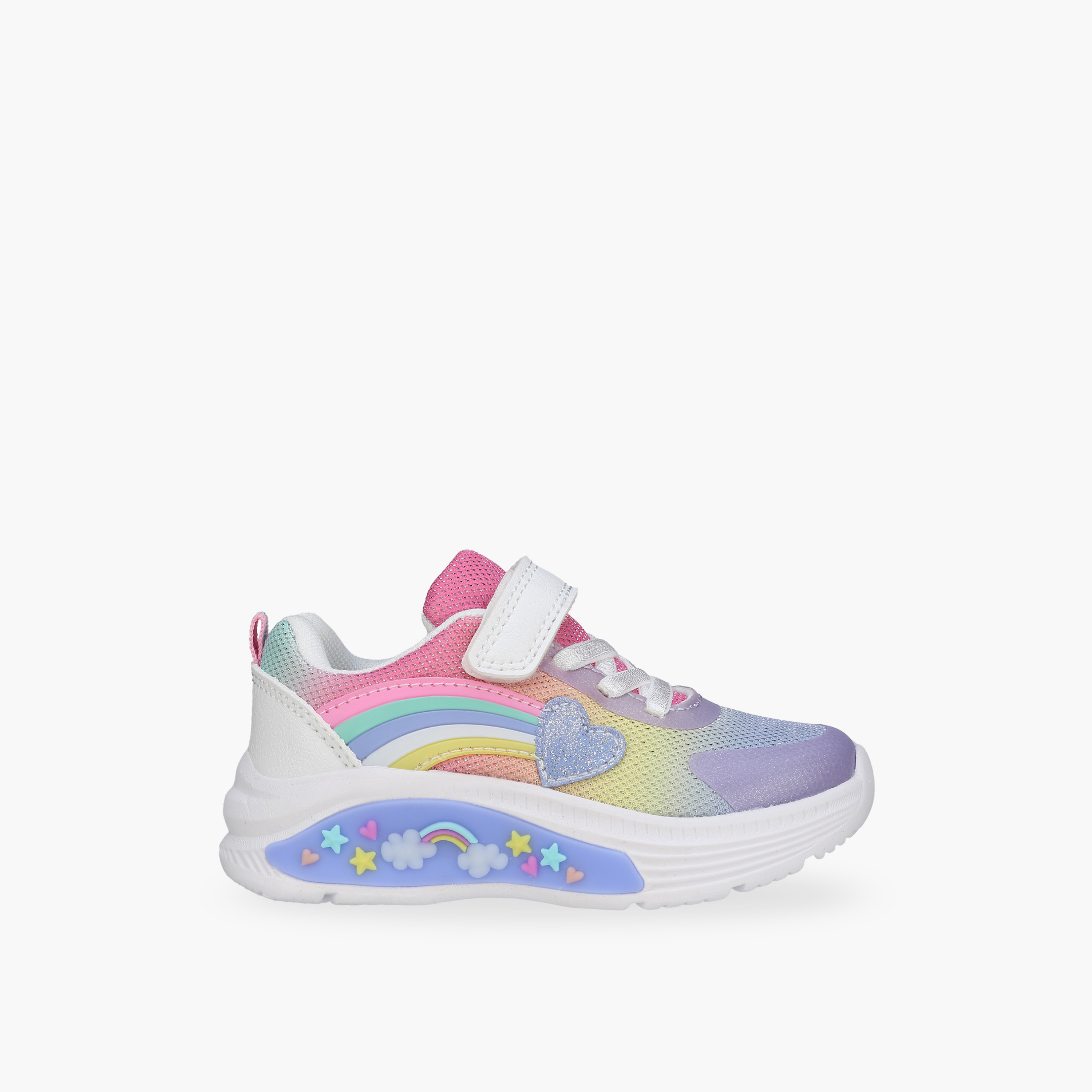 Flora Bella Girls Rainbow Detail Hook & Loop Sneakers-girls-shoes-sneakers-image-3