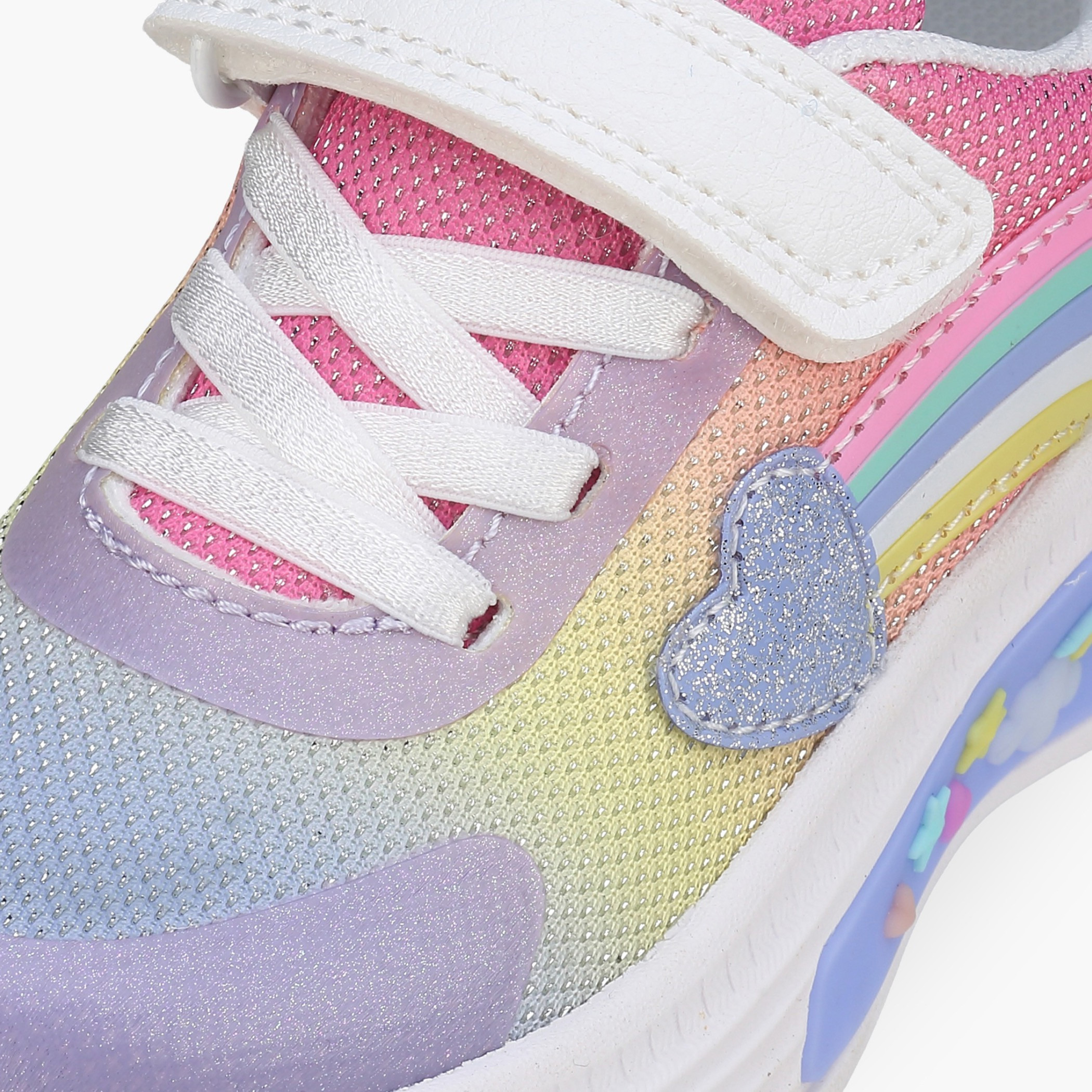 Flora Bella Girls Rainbow Detail Hook & Loop Sneakers-girls-shoes-sneakers-image-4