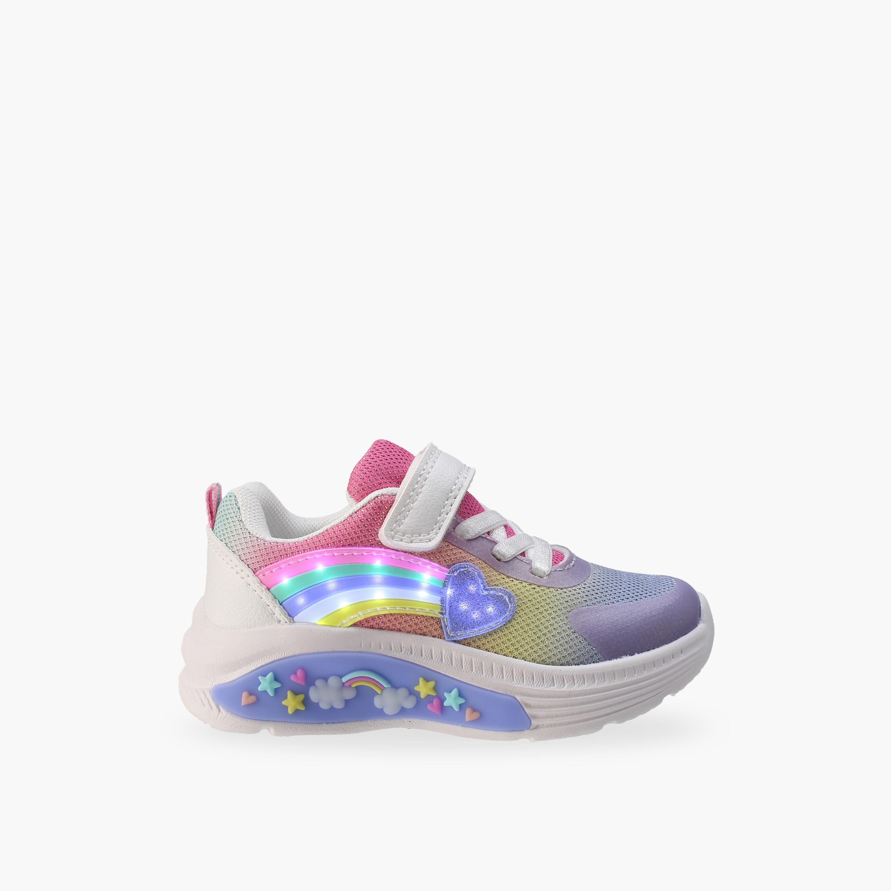 Flora Bella Girls Rainbow Detail Hook & Loop Sneakers-girls-shoes-sneakers-image-6